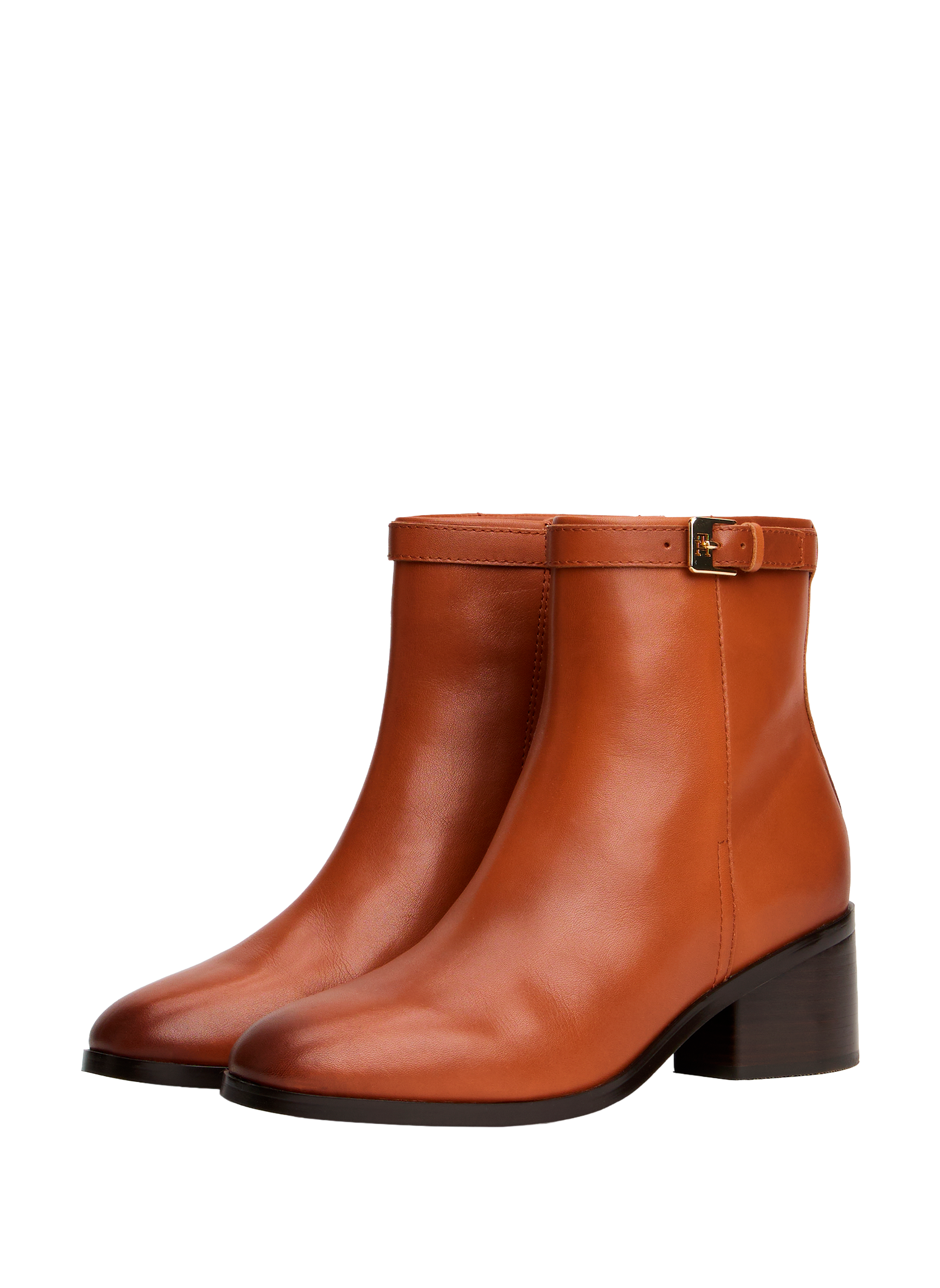 Ankle boots with silver tips TOMMY HILFIGER Brown