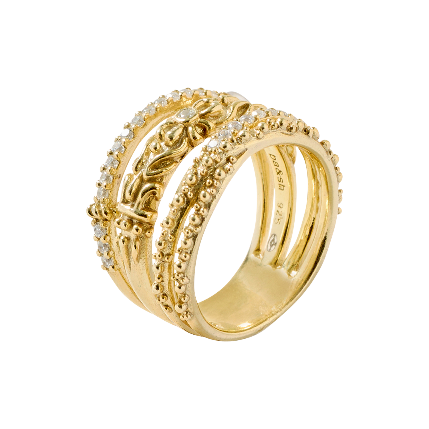 Bague à strass paola BA&SH Doré