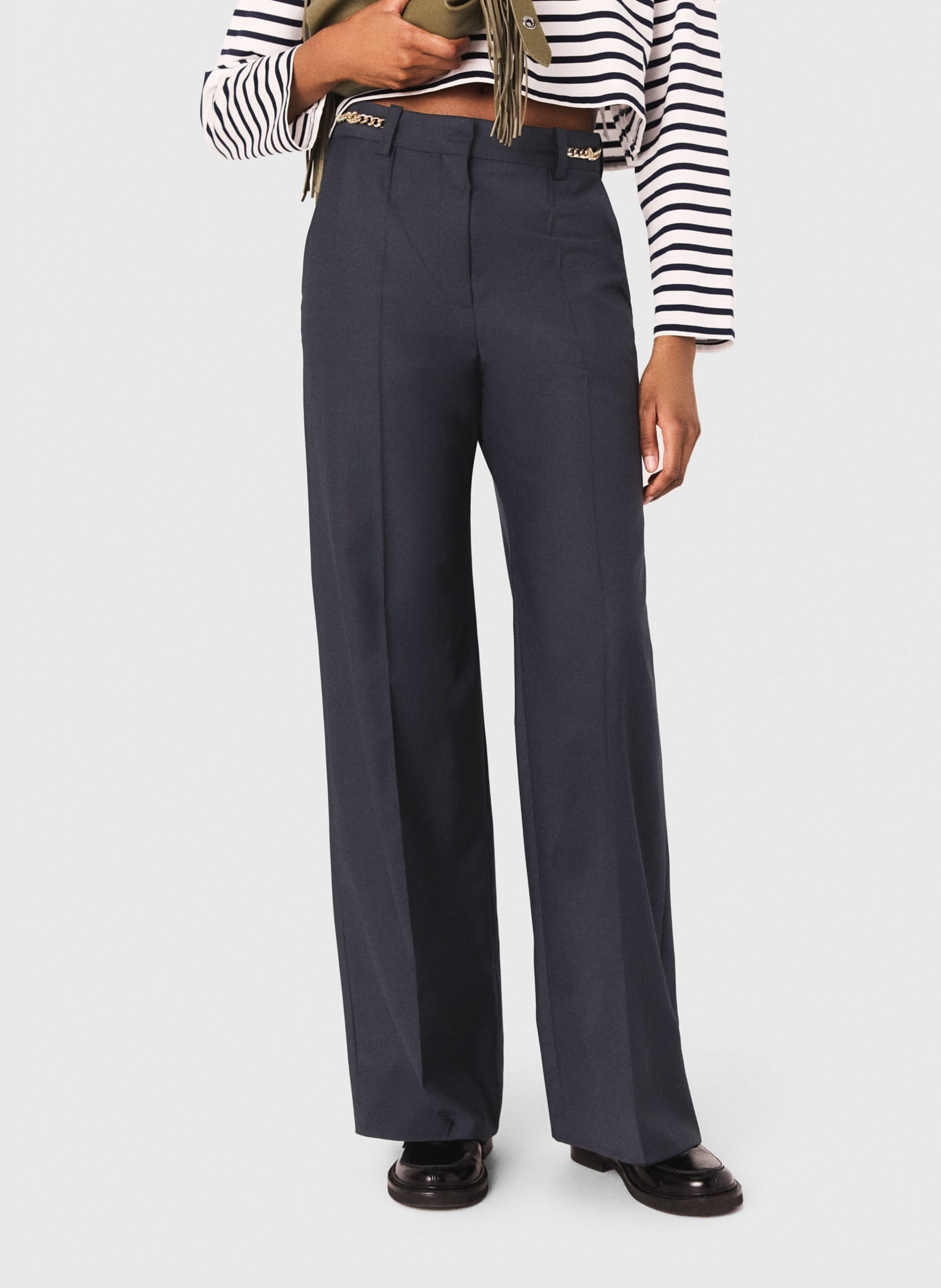 Pantalon tailleur droit MAJE Bleu