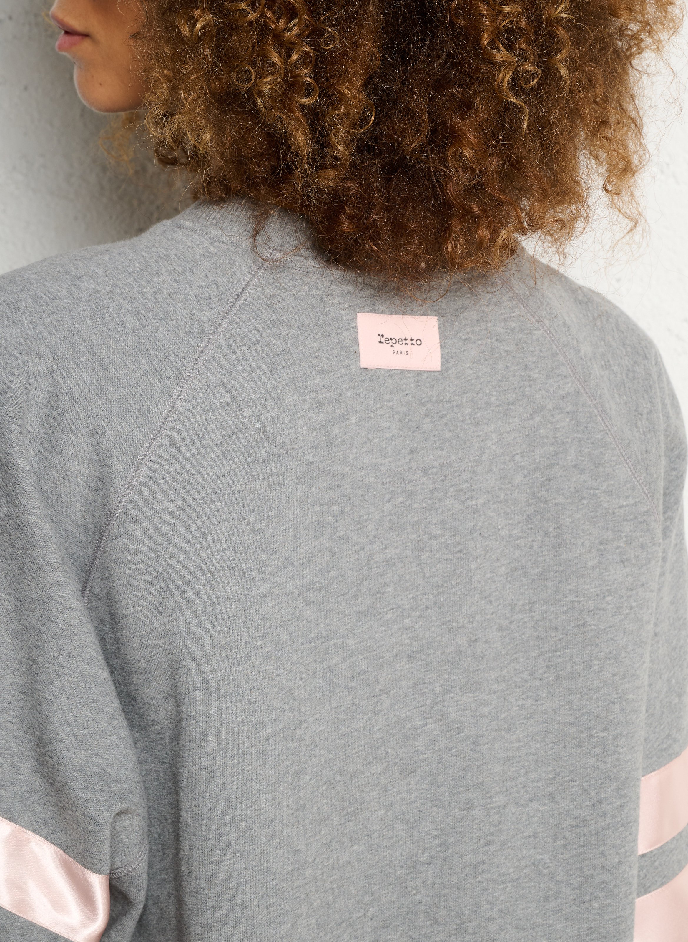 Sweatshirt col rond en coton mélangé REPETTO Gris