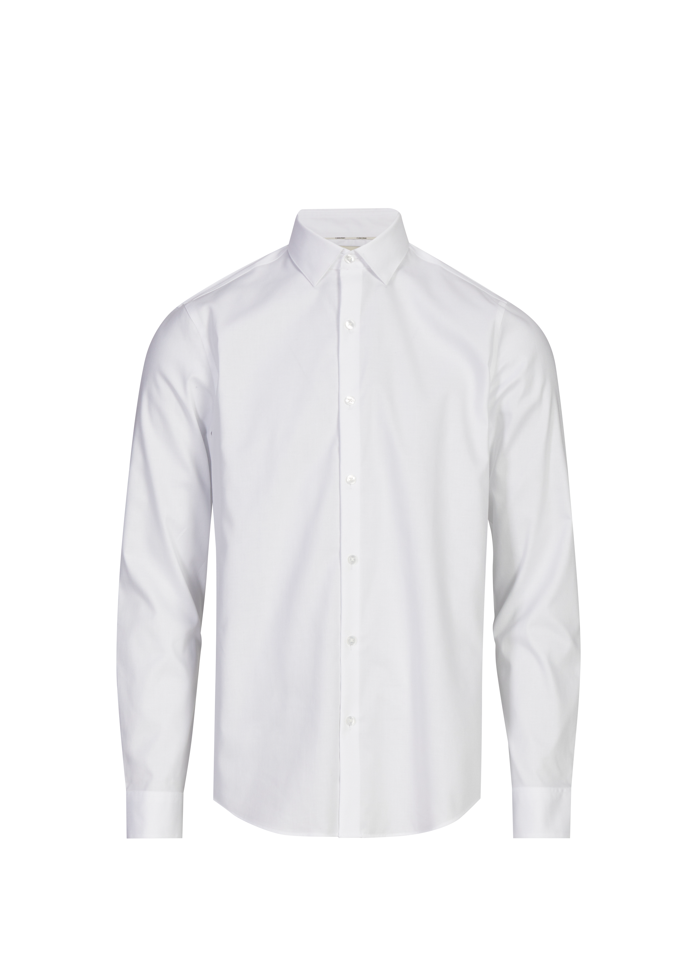 CALVIN KLEIN Chemise slim en coton mélangé Blanc
