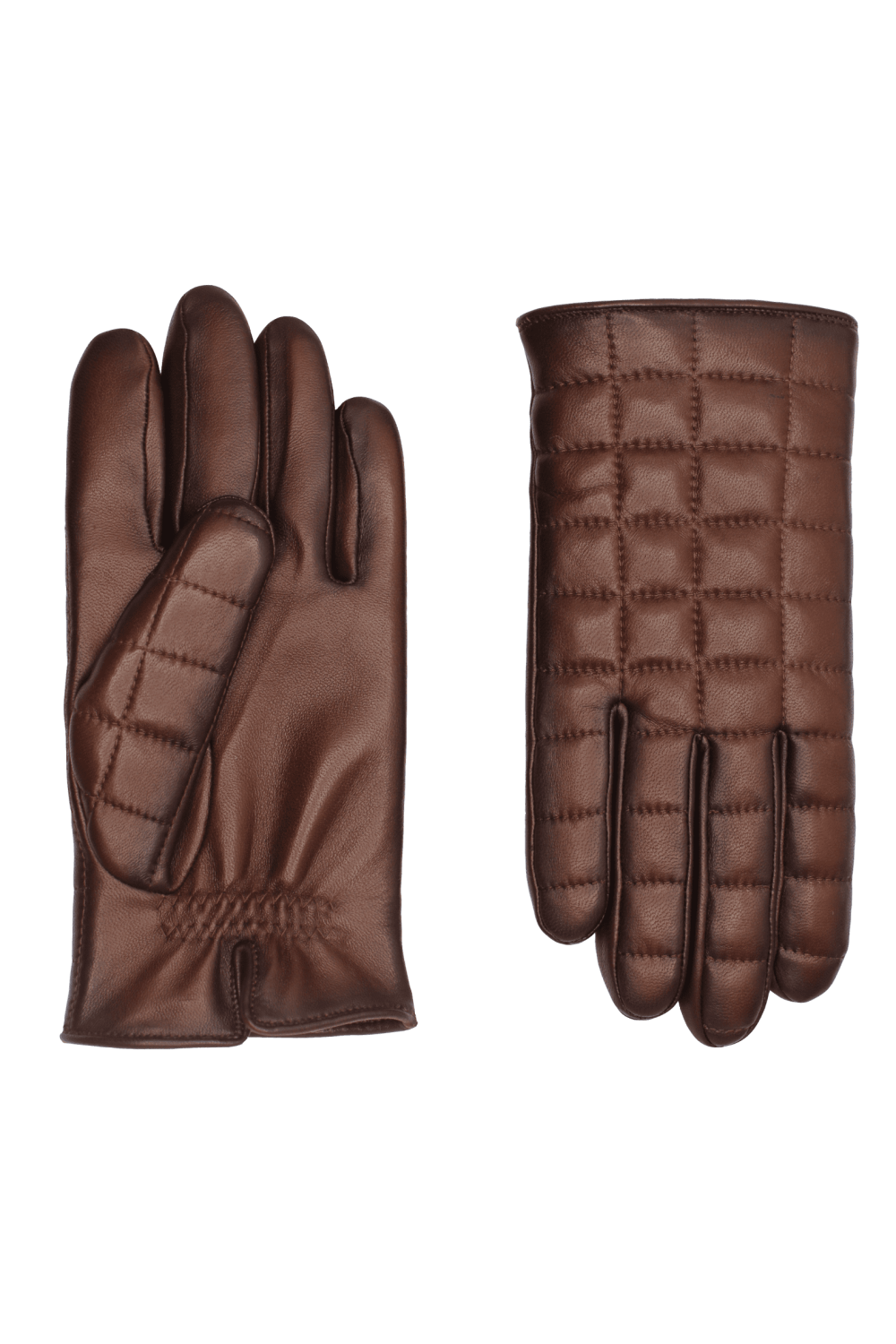 Gants james homme cuir doublés alpaga AGNELLE Marron