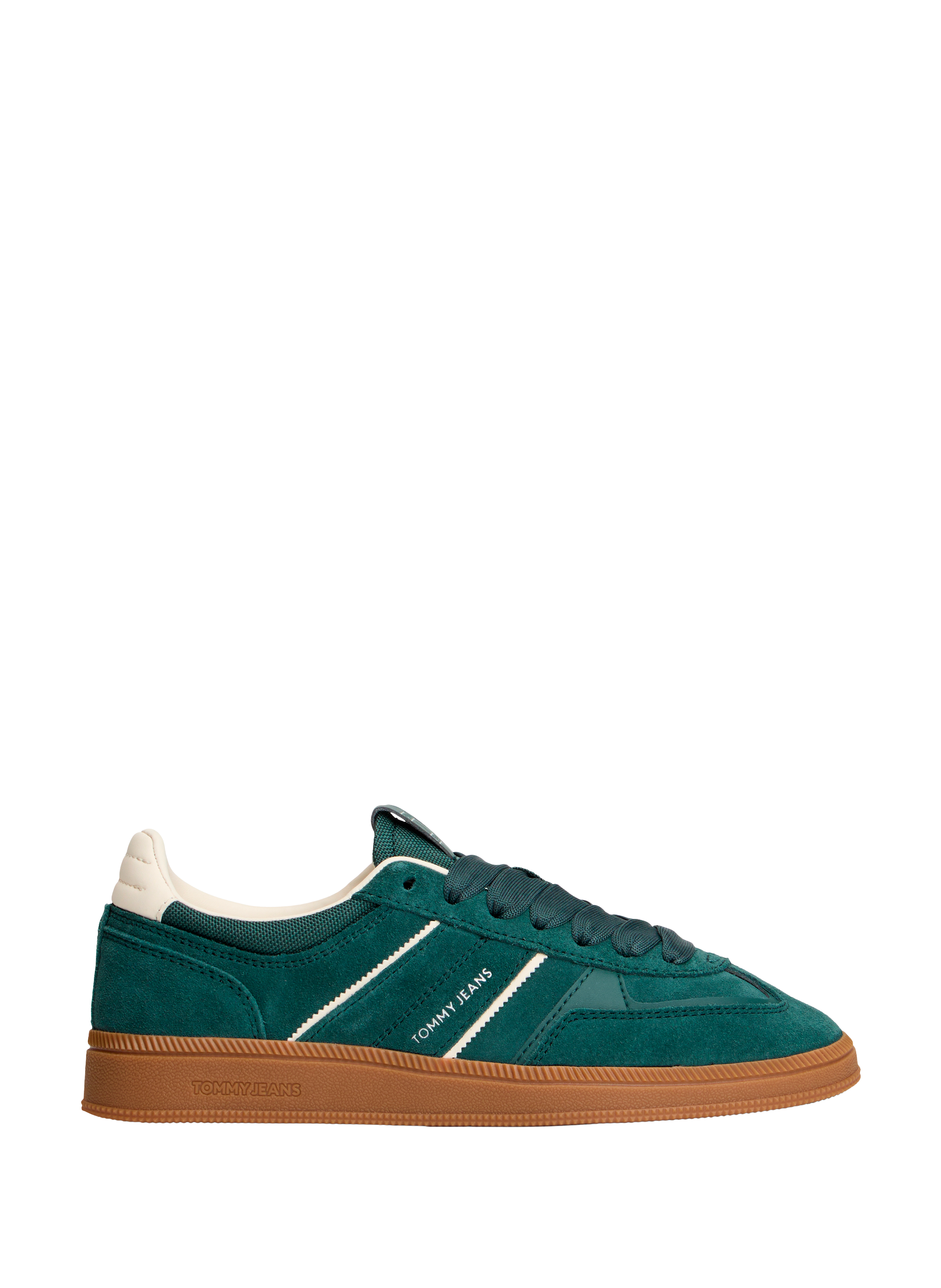 Low lace-up leather sneakers TOMMY HILFIGER Green