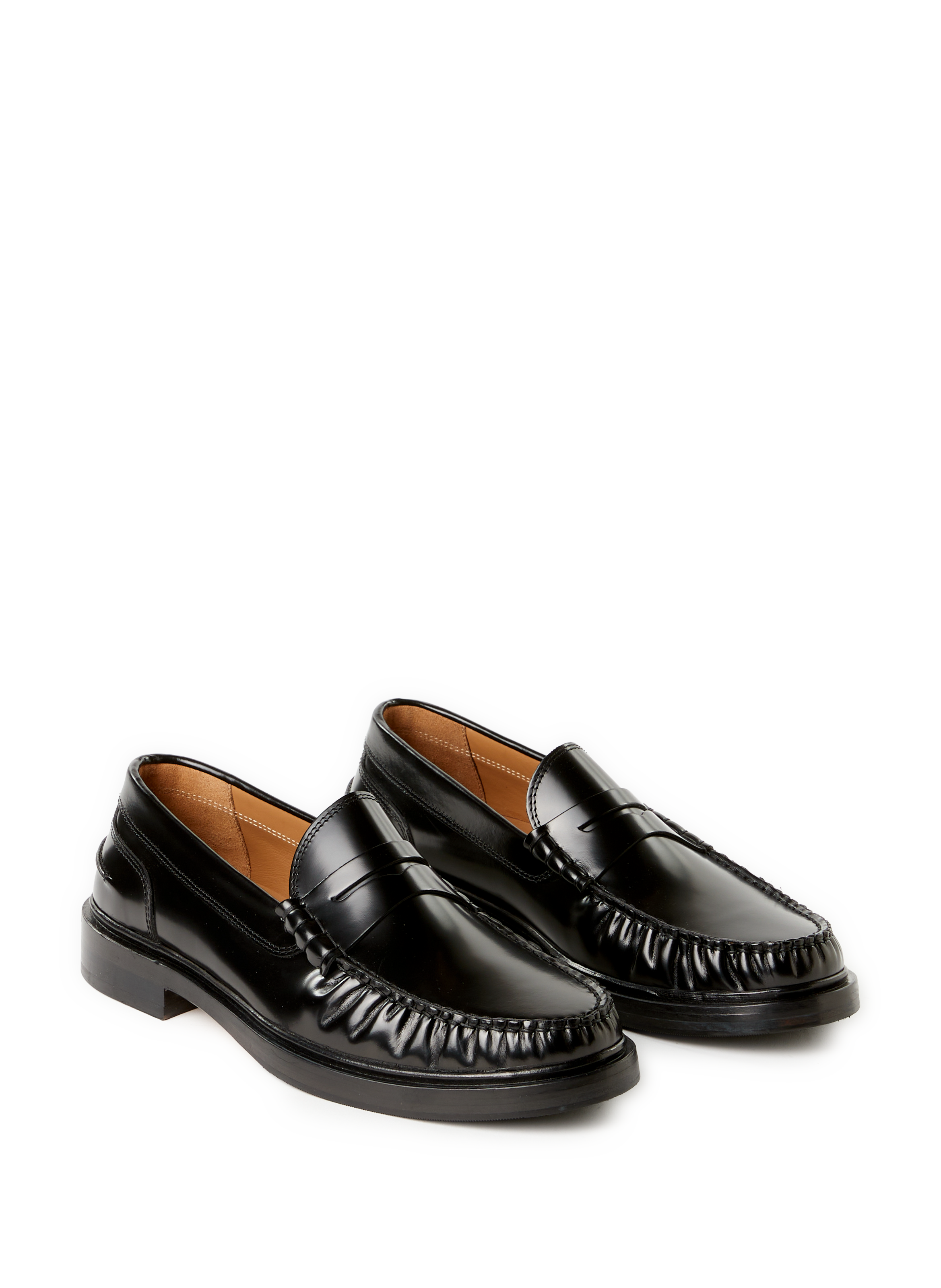 Leather Allen loafers BOBBIES Black