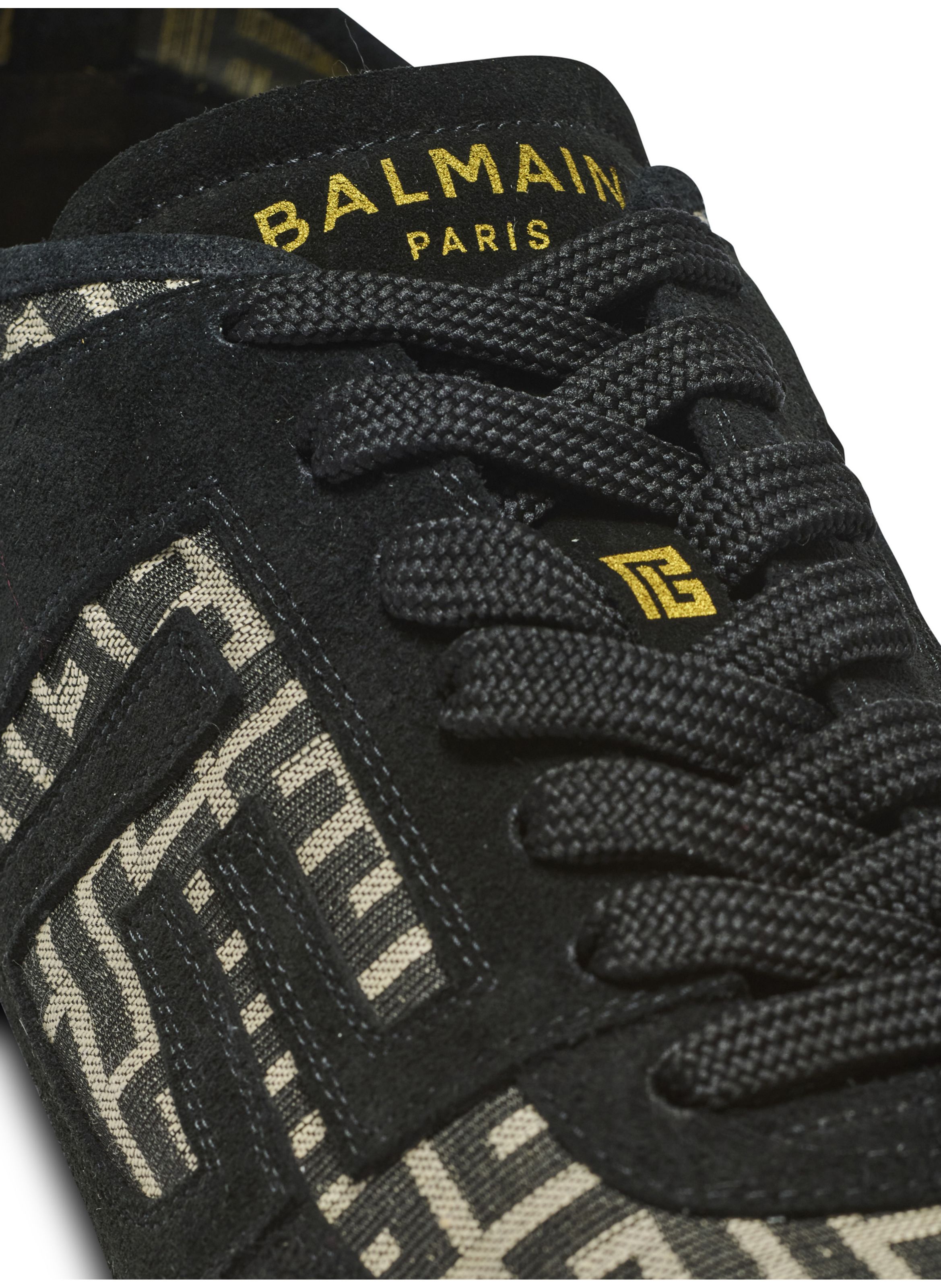 Baskets racer 45 en jacquard monogramme BALMAIN Noir