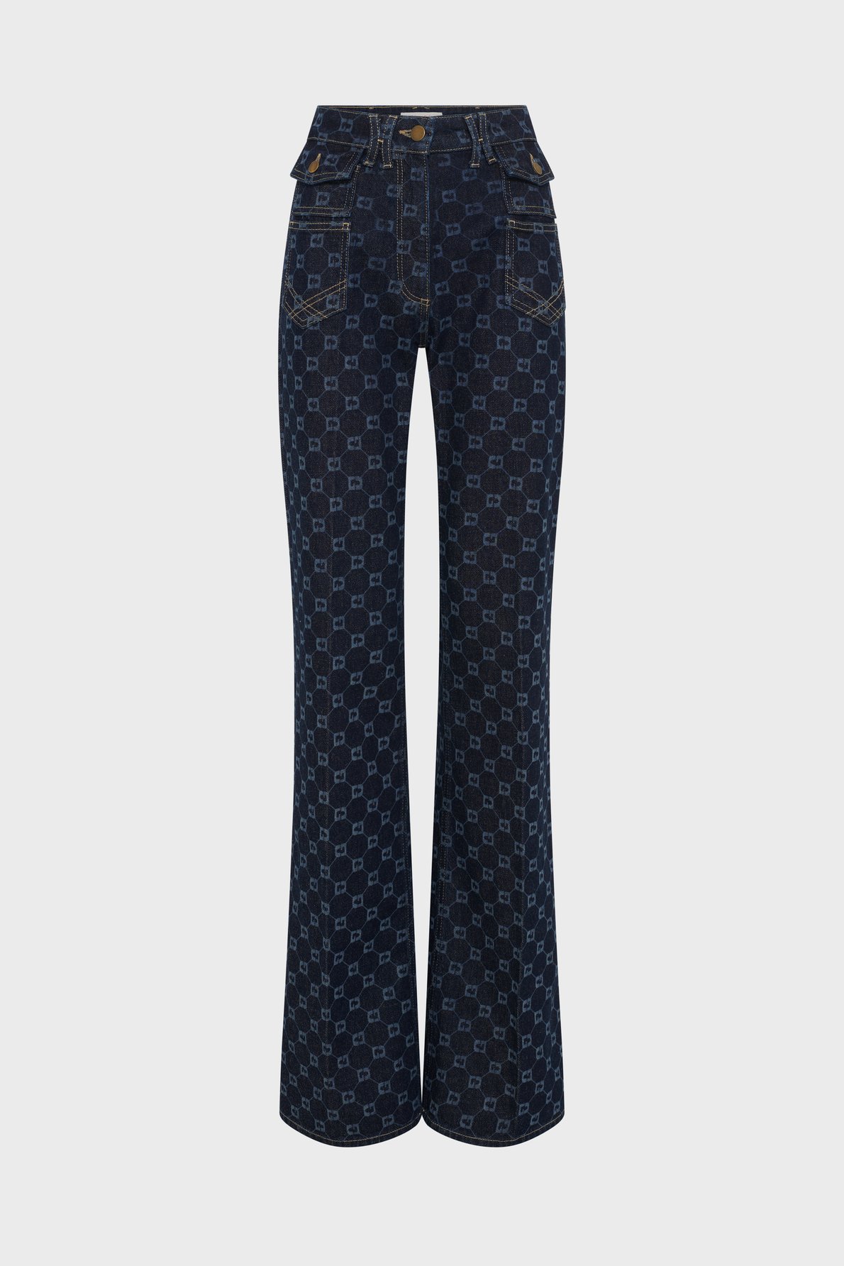 Jean flare à monogramme - anna GERARD DAREL Bleu