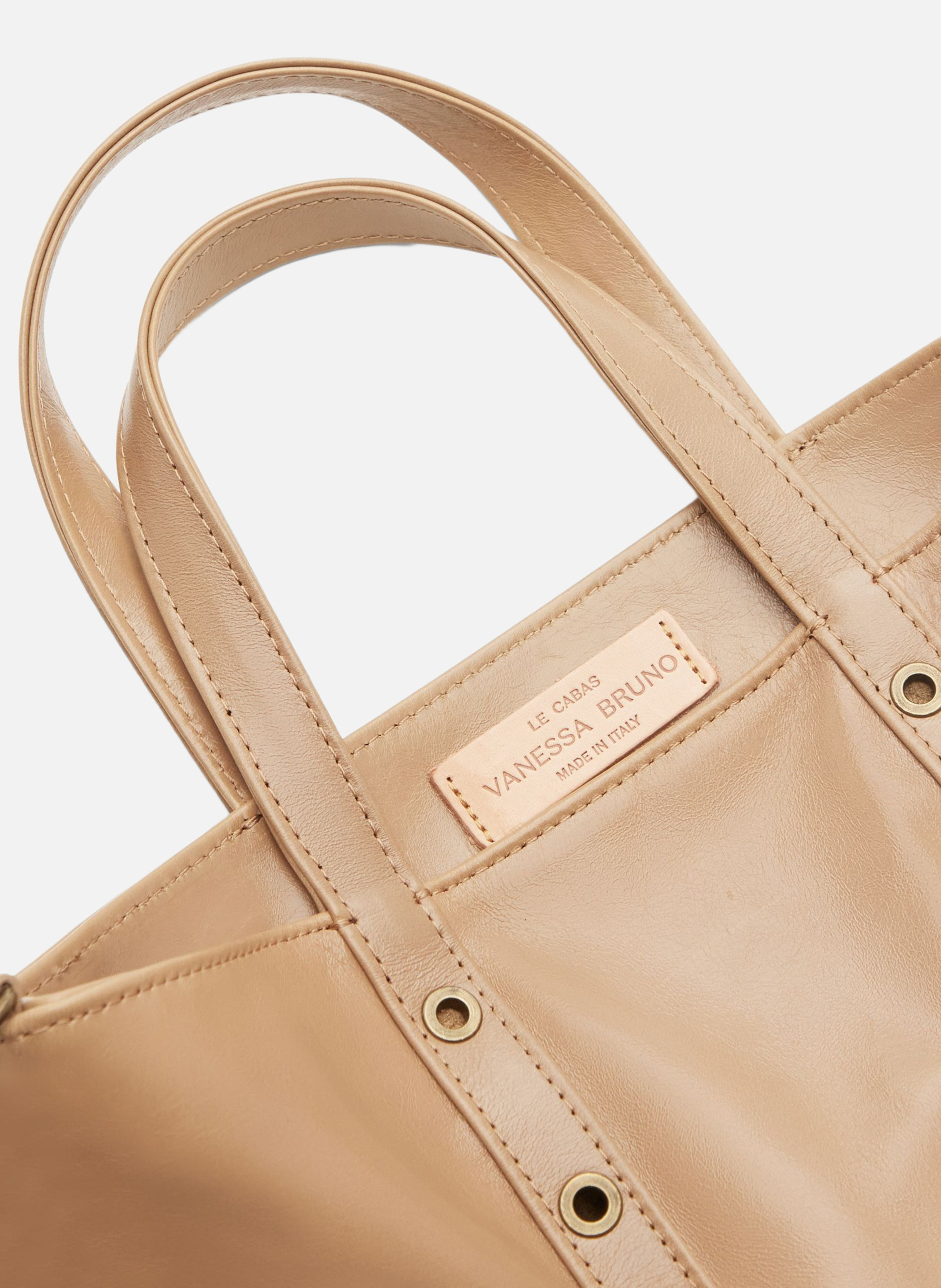 Cabas S en cuir VANESSA BRUNO Beige