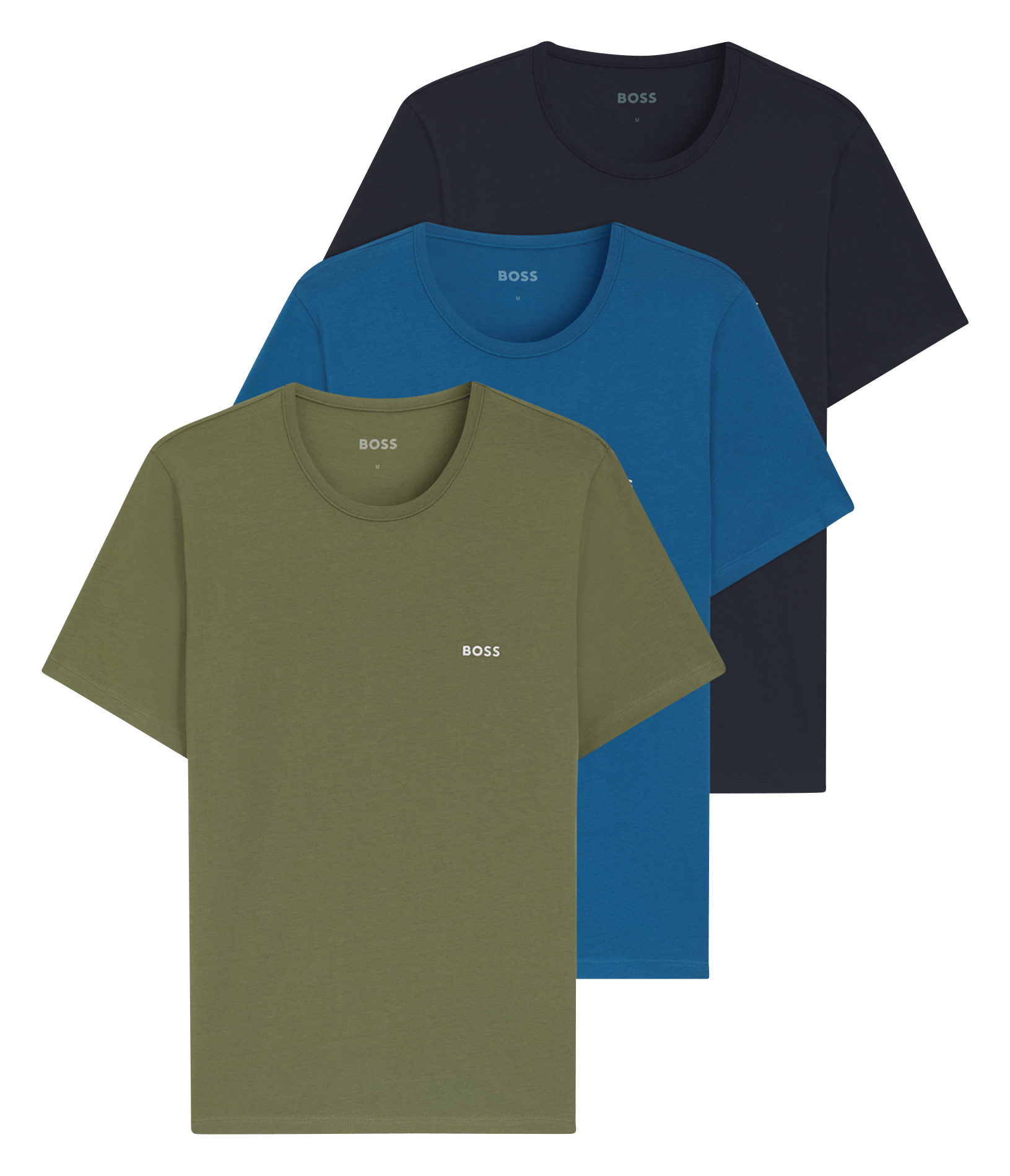 Lot de 3 tee-shirts ajustés en coton BOSS Multicolore