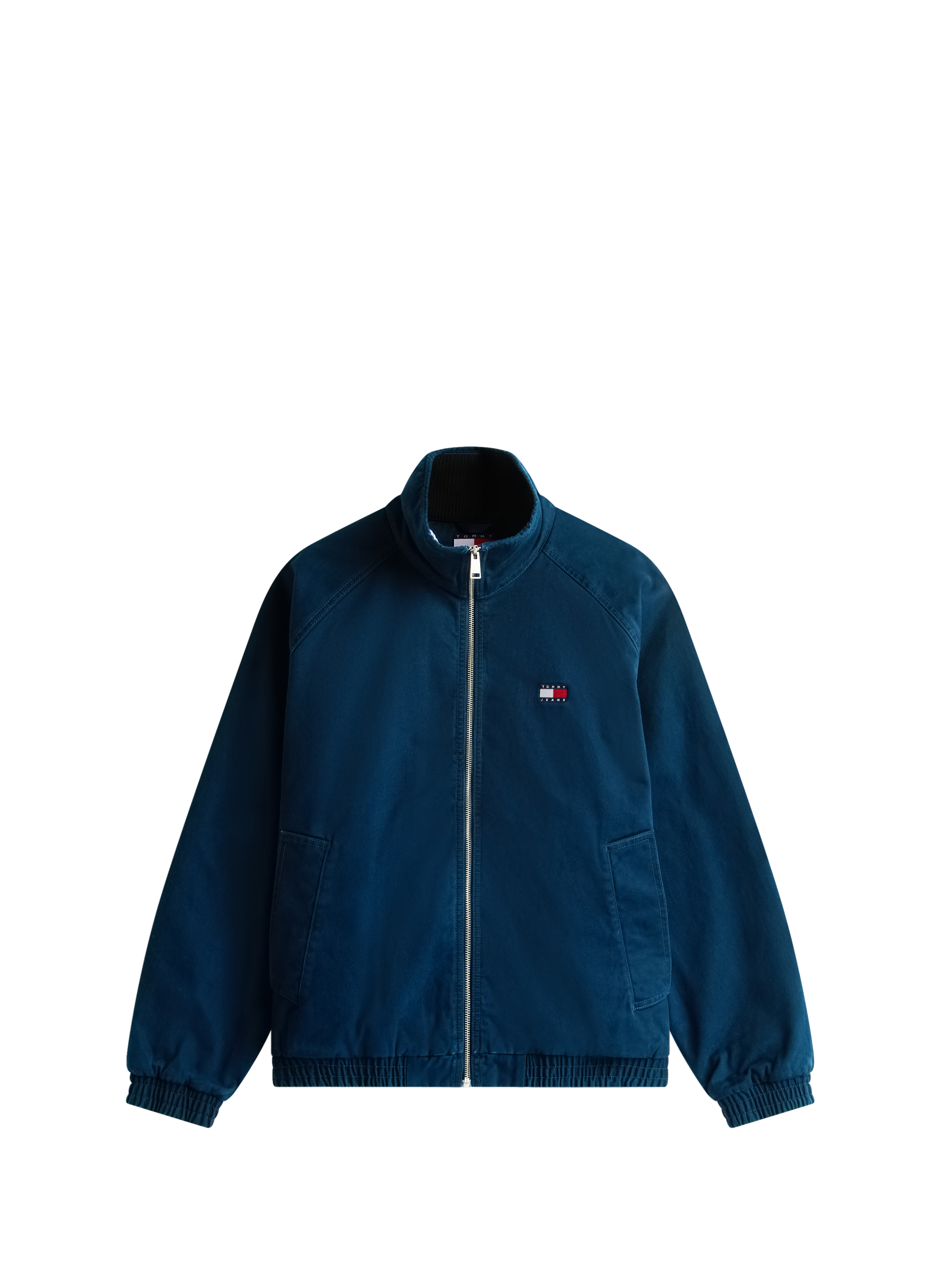 High-neck cotton jacket TOMMY HILFIGER Blue