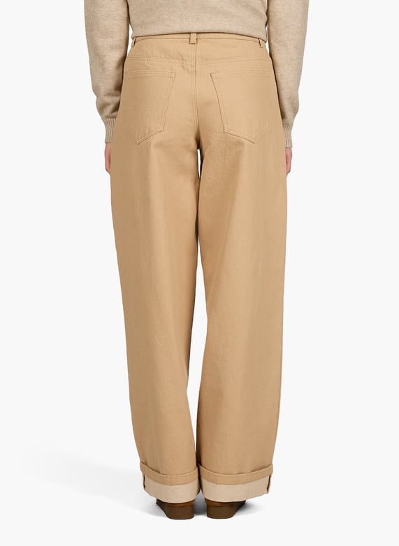 Jeans large vidanielle à revers en coton Multicolore Vila - Femme ...