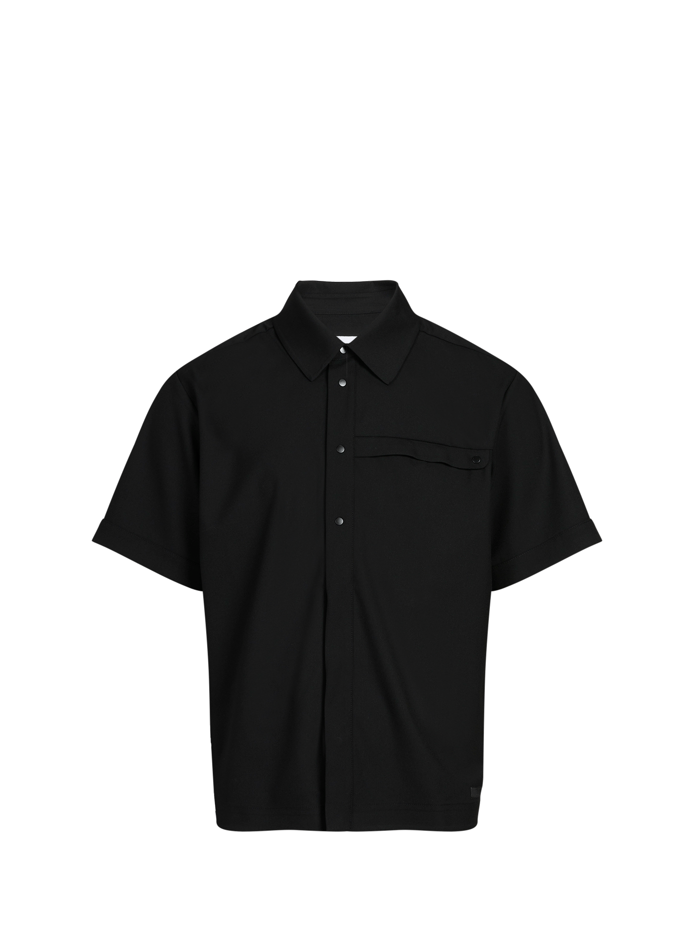 Short-sleeved classic collar shirt RAINS Black