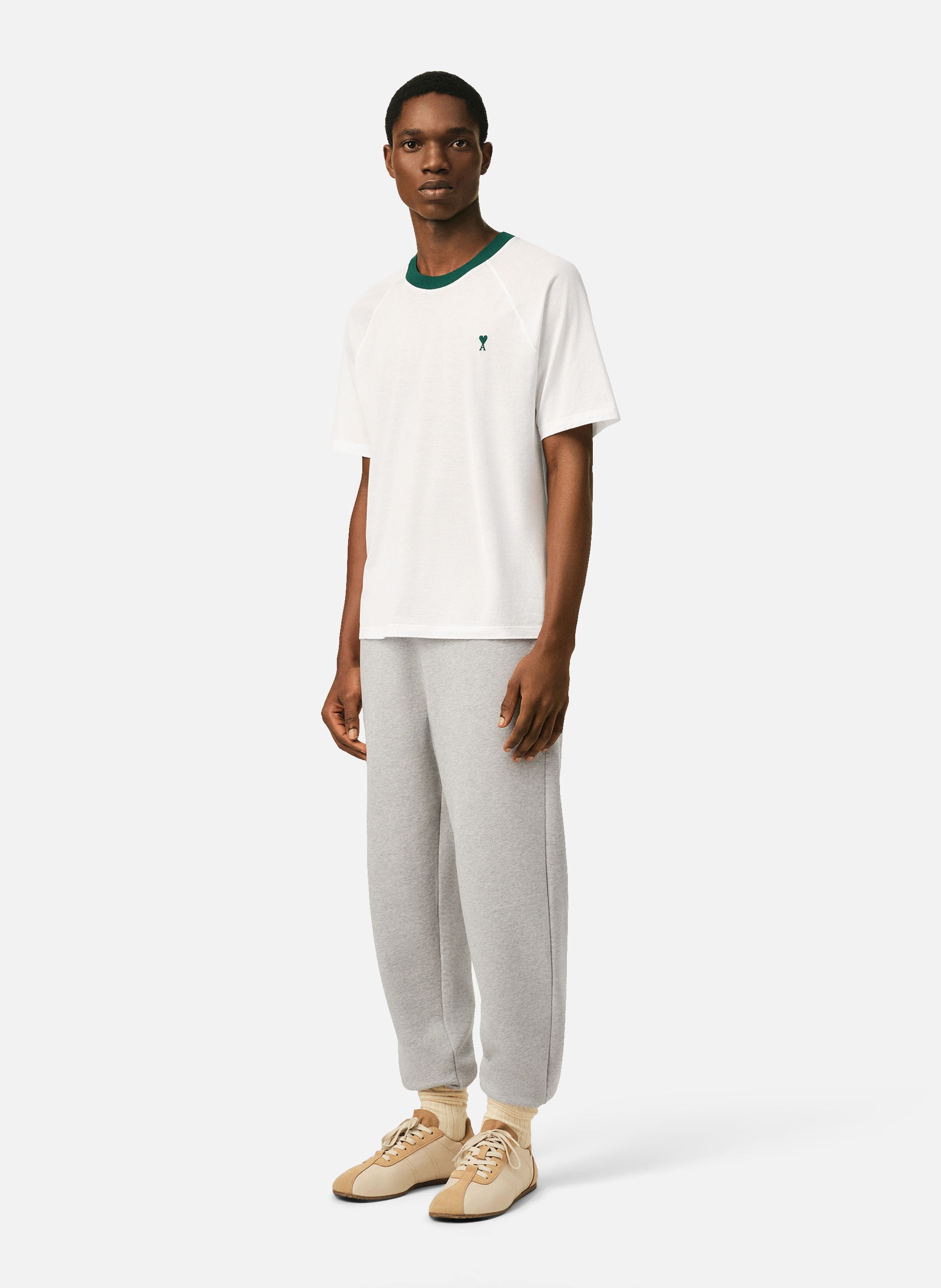 T-shirt ami de coeur en coton AMI PARIS Blanc