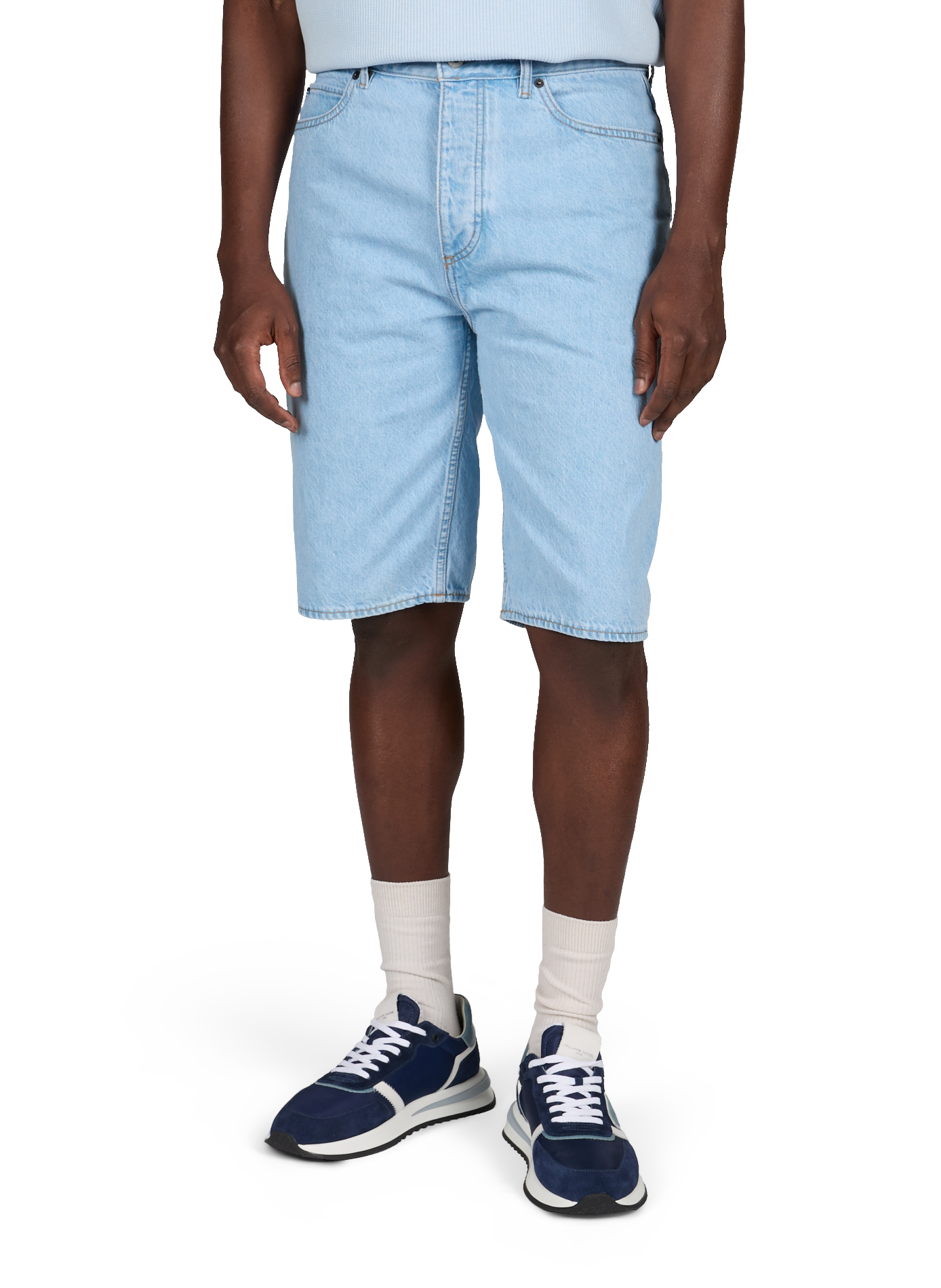 Short Skate en denim de coton HUGO BLUE Bleu