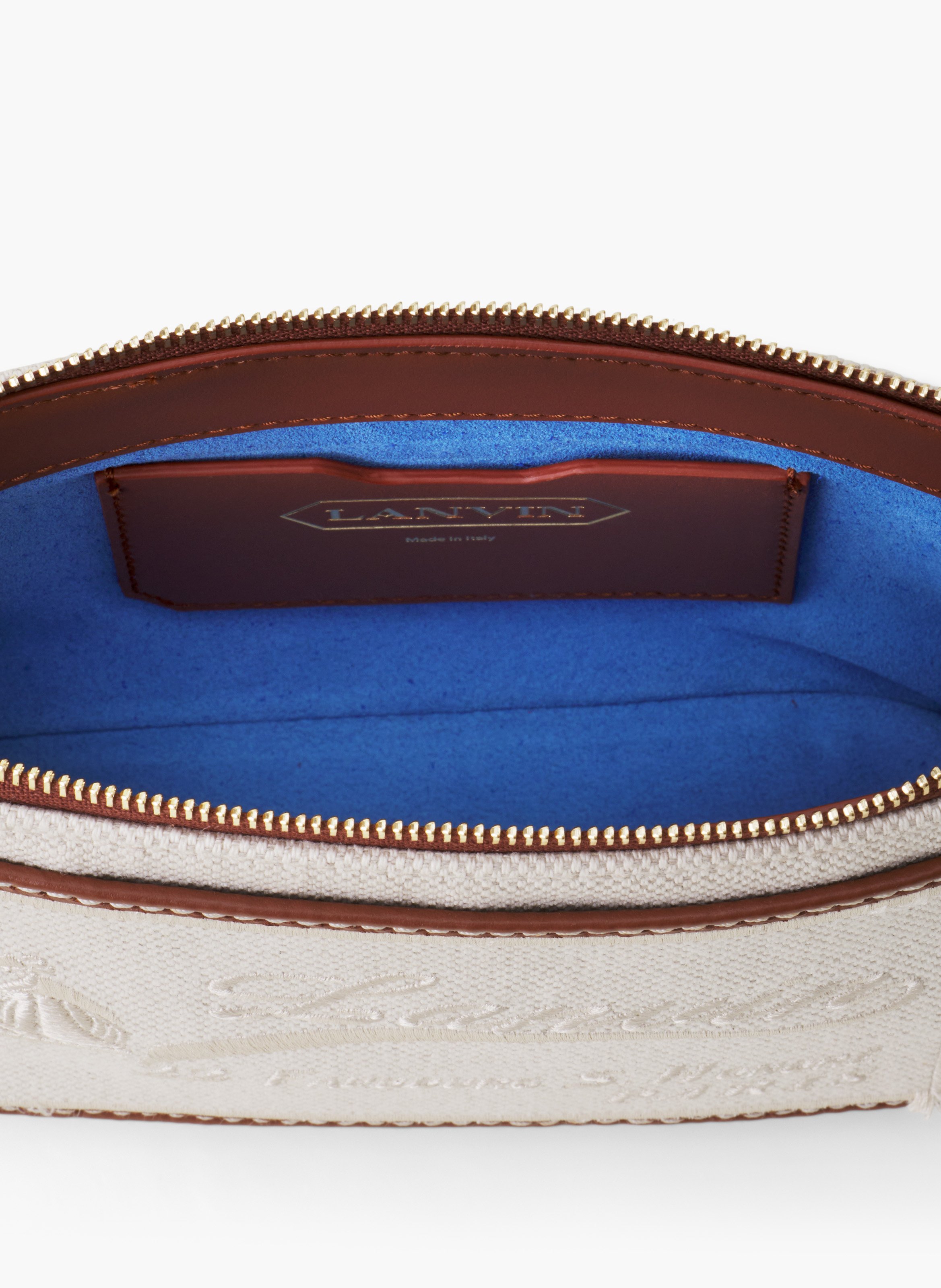 Compagnon pochette en canvas LANVIN Beige