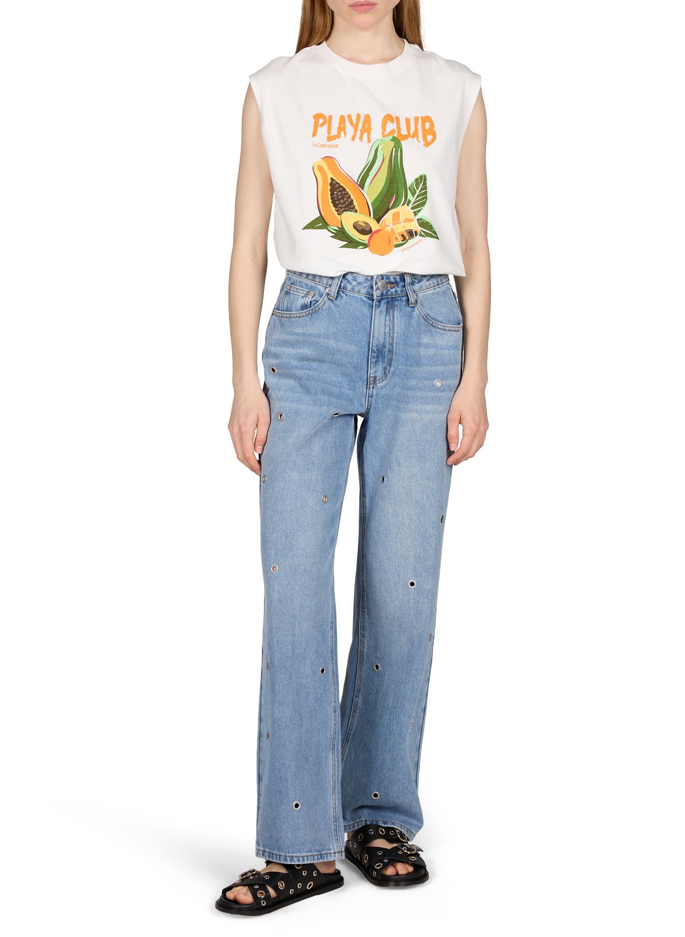 Playa cotton tank top GARANCE White