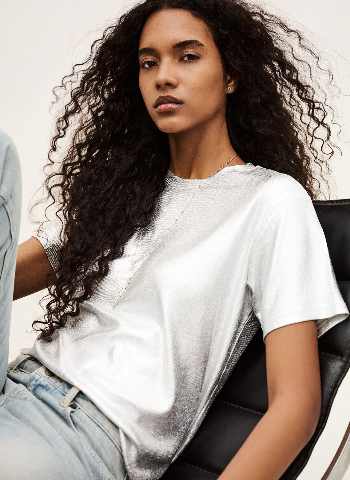 Tee-shirt col rond sony Argent