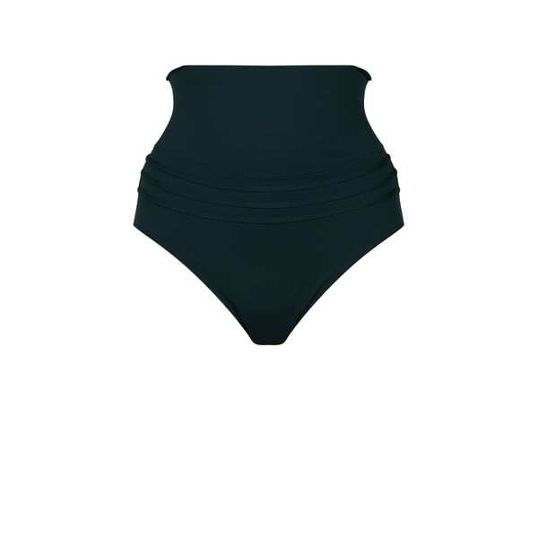 Bas de maillot de bain taille haute à bandes structurantes Bas de maillot de bain taille haute à bandes structurantes