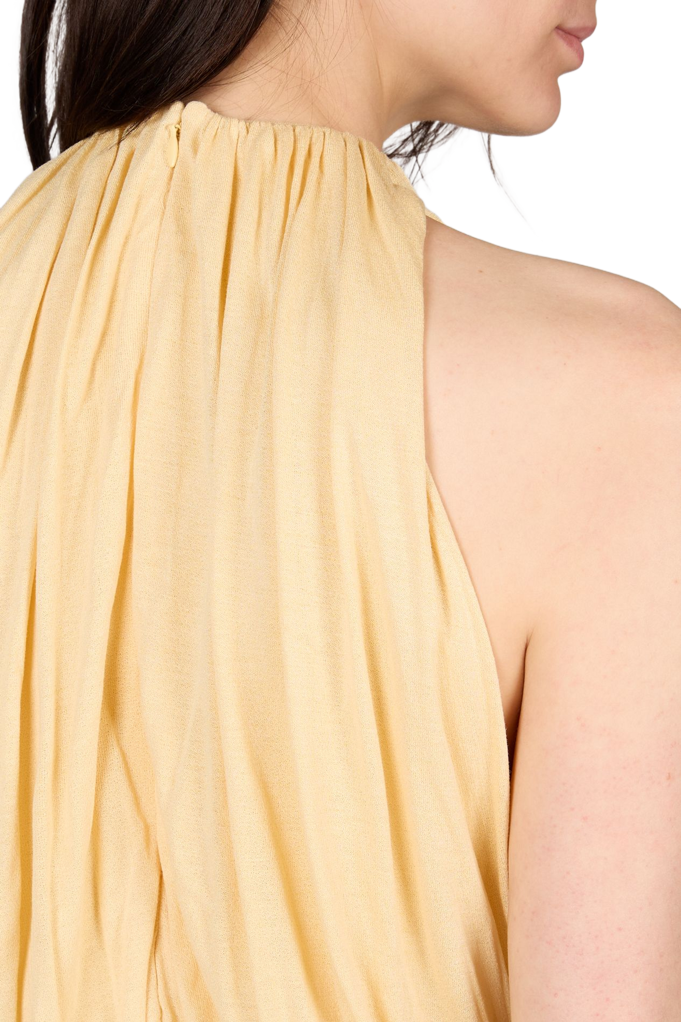 Sleeveless ruched dress TOTEME Yellow