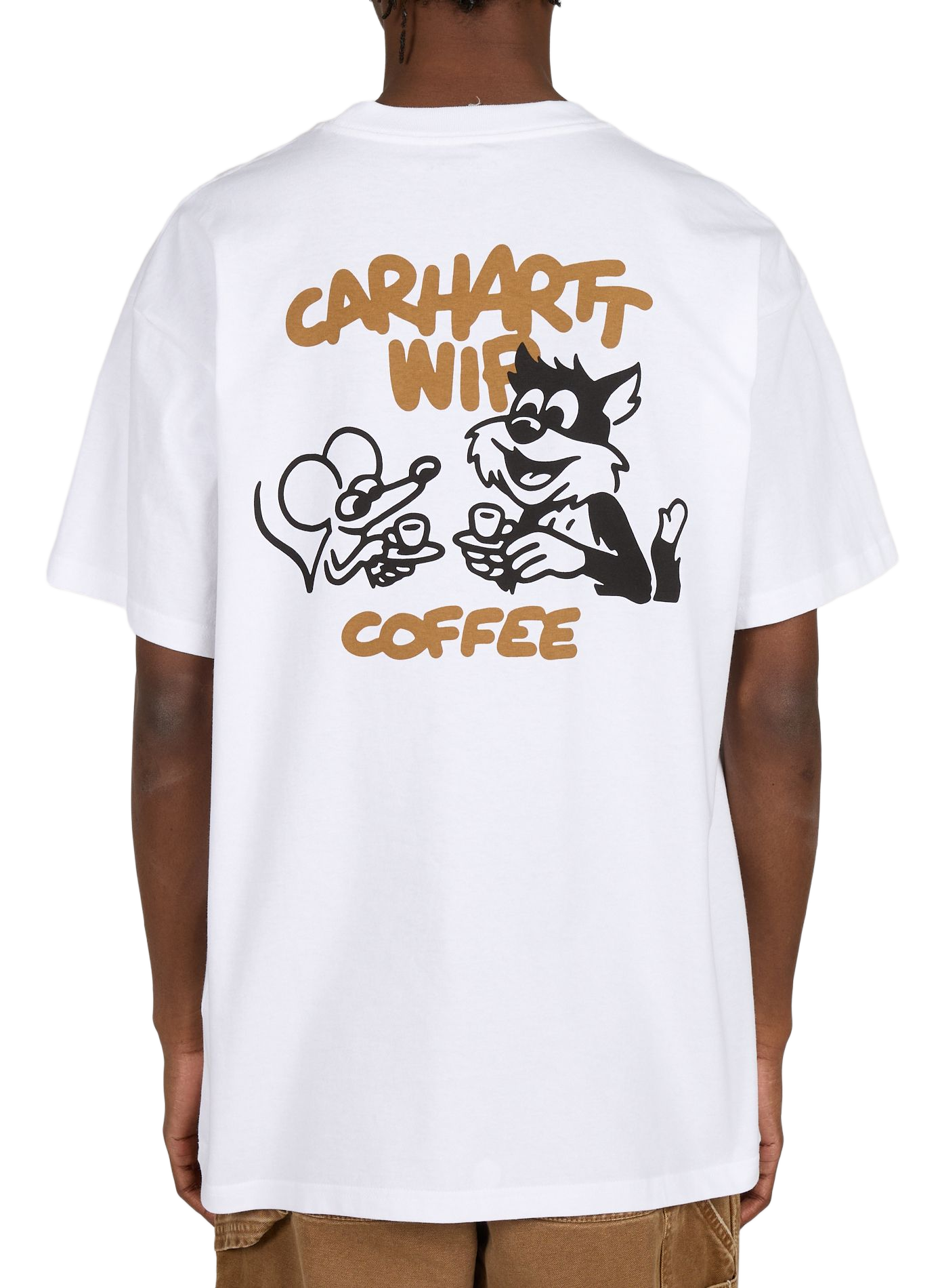 Bedrukt T-shirt met korte mouwen van katoen. CARHARTT WIP Wit