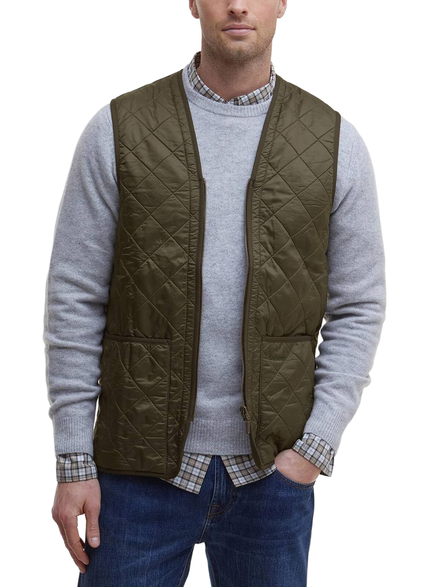 Quilted sleeveless jacket | Khaki BARBOUR Men