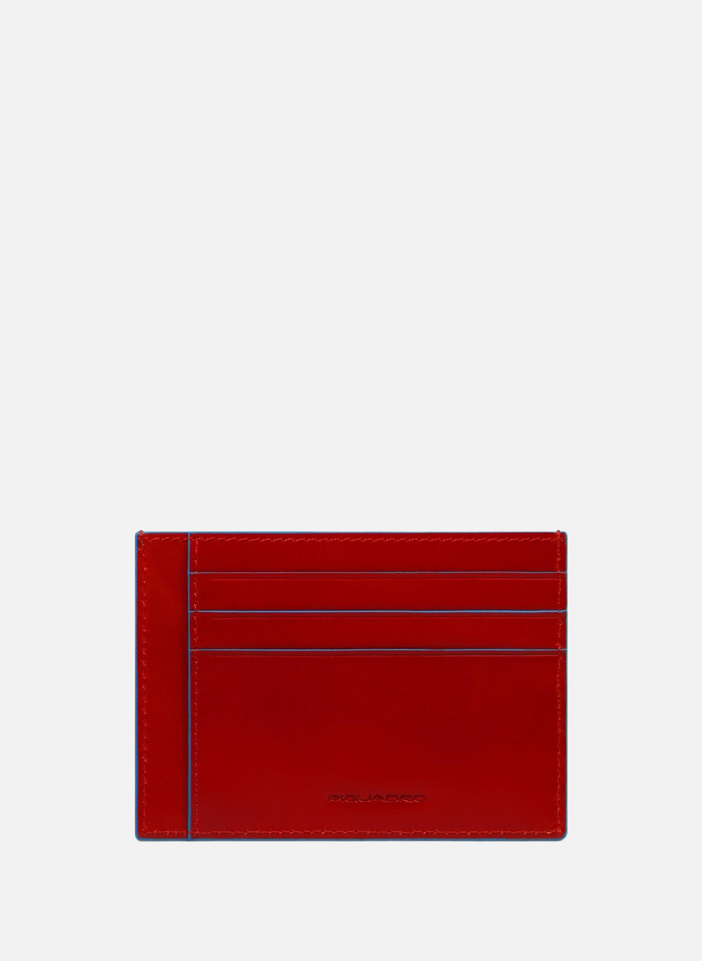 Porte-cartes de crédit homme fin en cuir PIQUADRO Marron