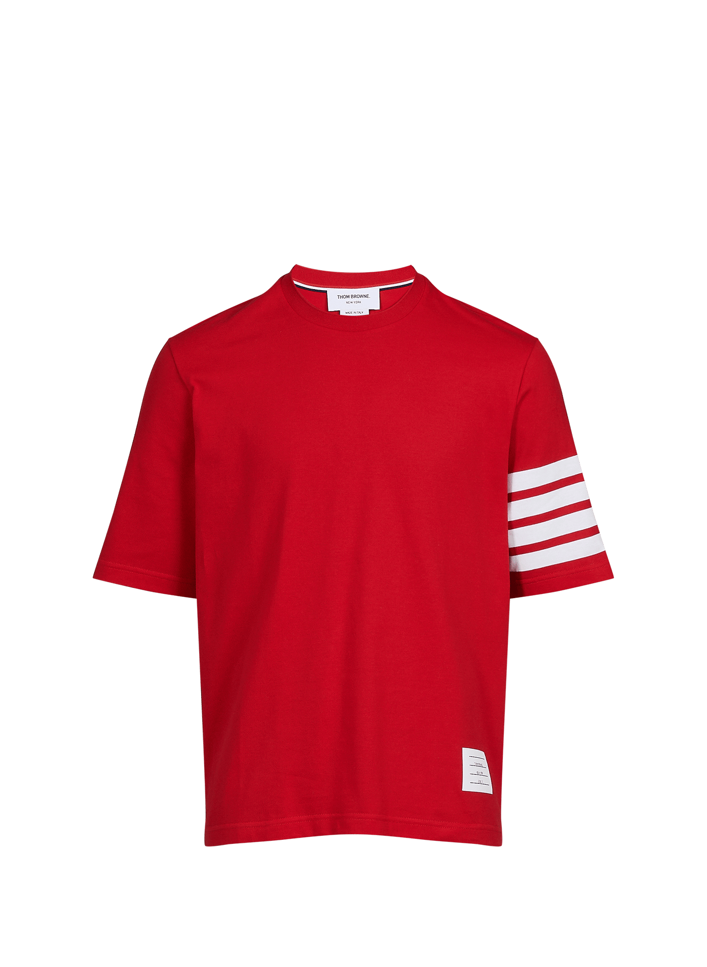 Camiseta de algodón THOM BROWNE Rojo