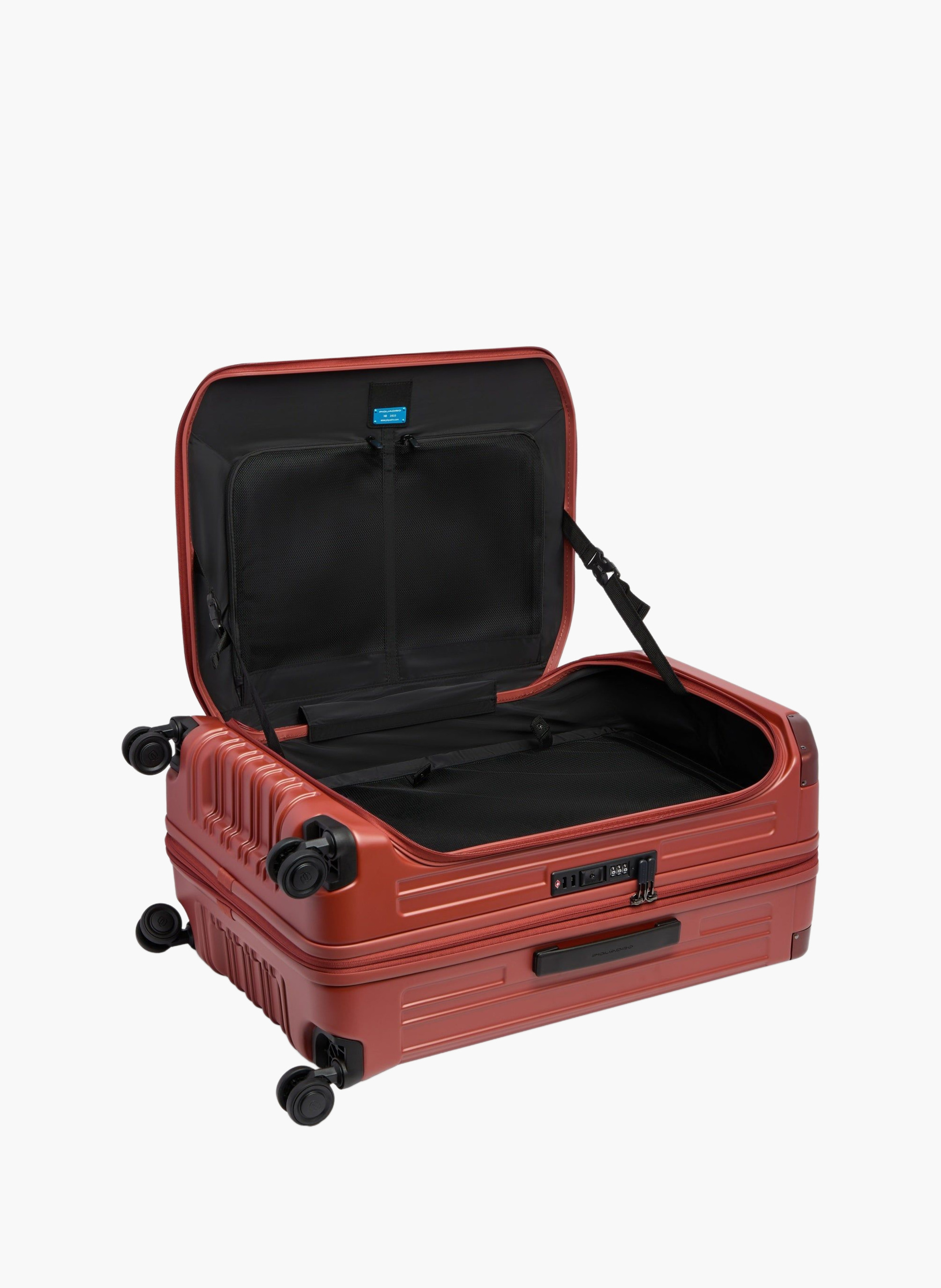 Valise taille moyenne à 4 roues expansible PIQUADRO Marron