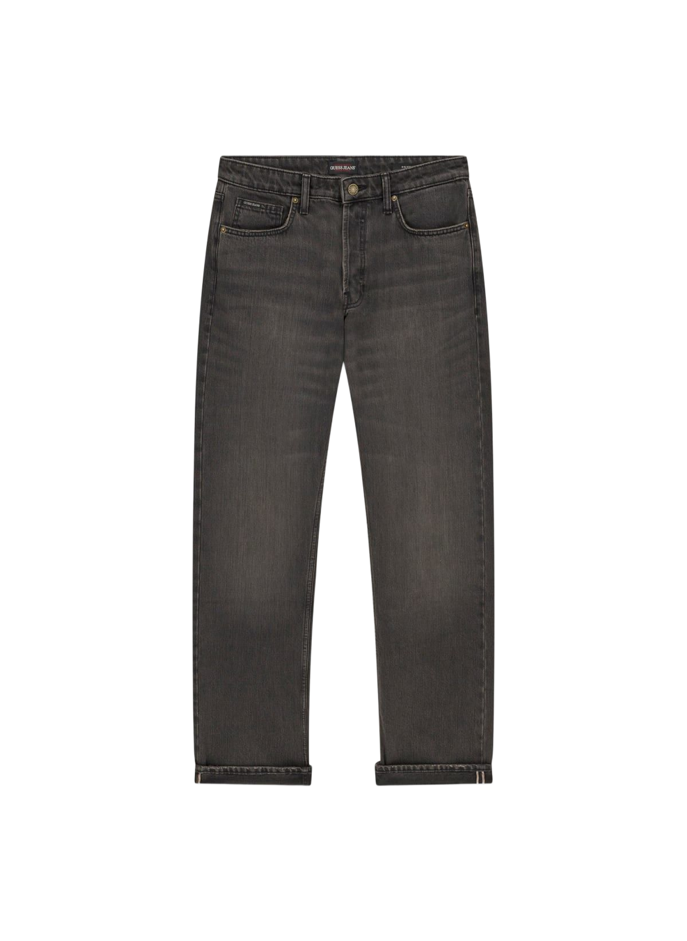Straight-leg cotton-blend jeans GUESS Black