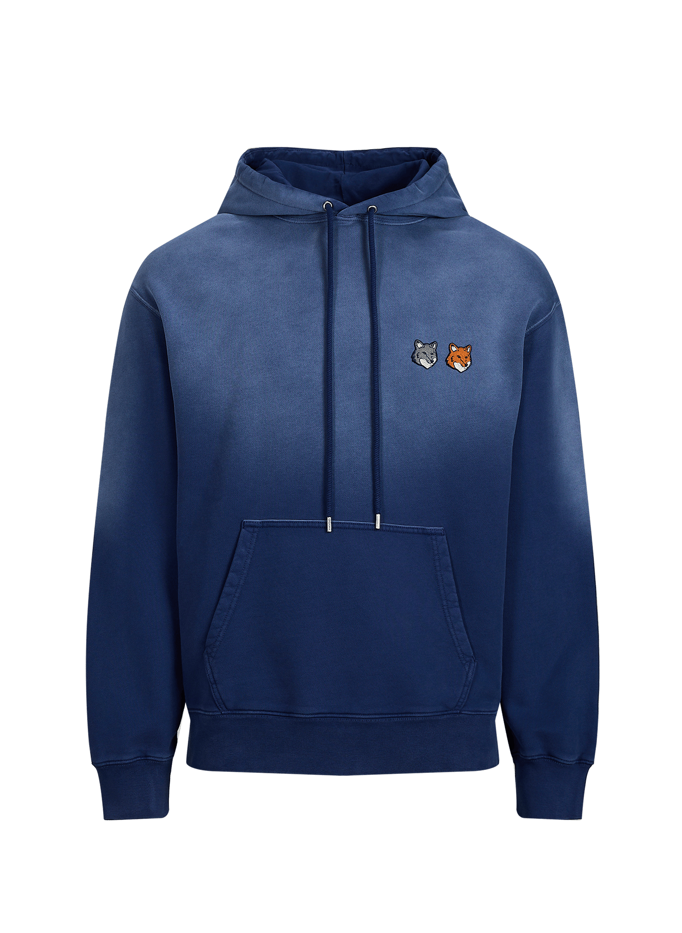 Oversize Baumwoll-Sweatshirt MAISON KITSUNÉ Blau