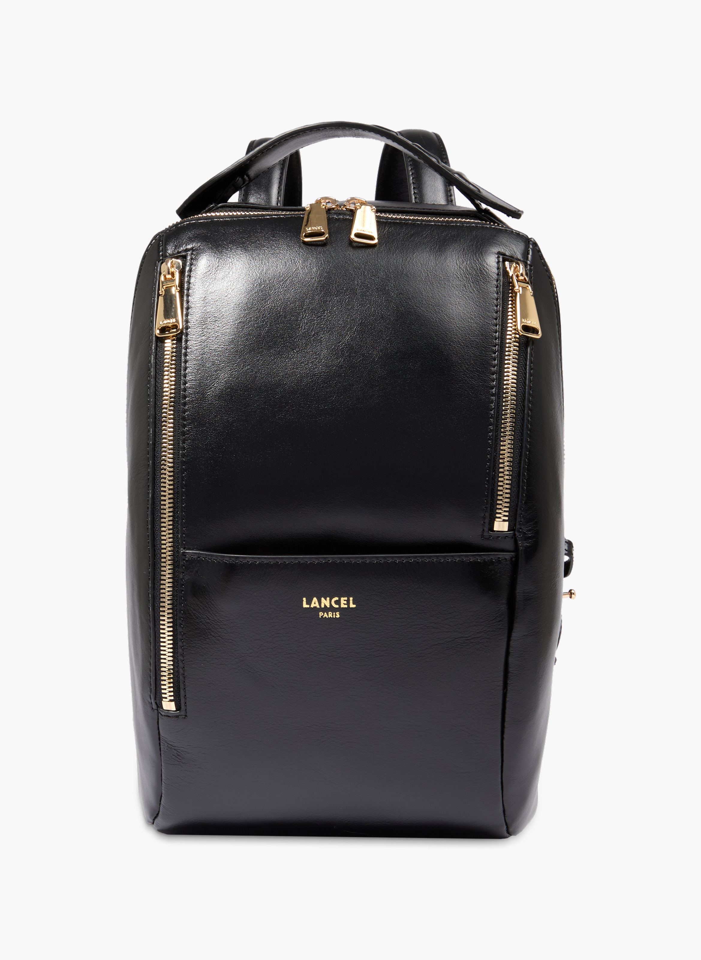 Rugzak met ritssluiting Origami van Lancel in leer. LANCEL Zwart