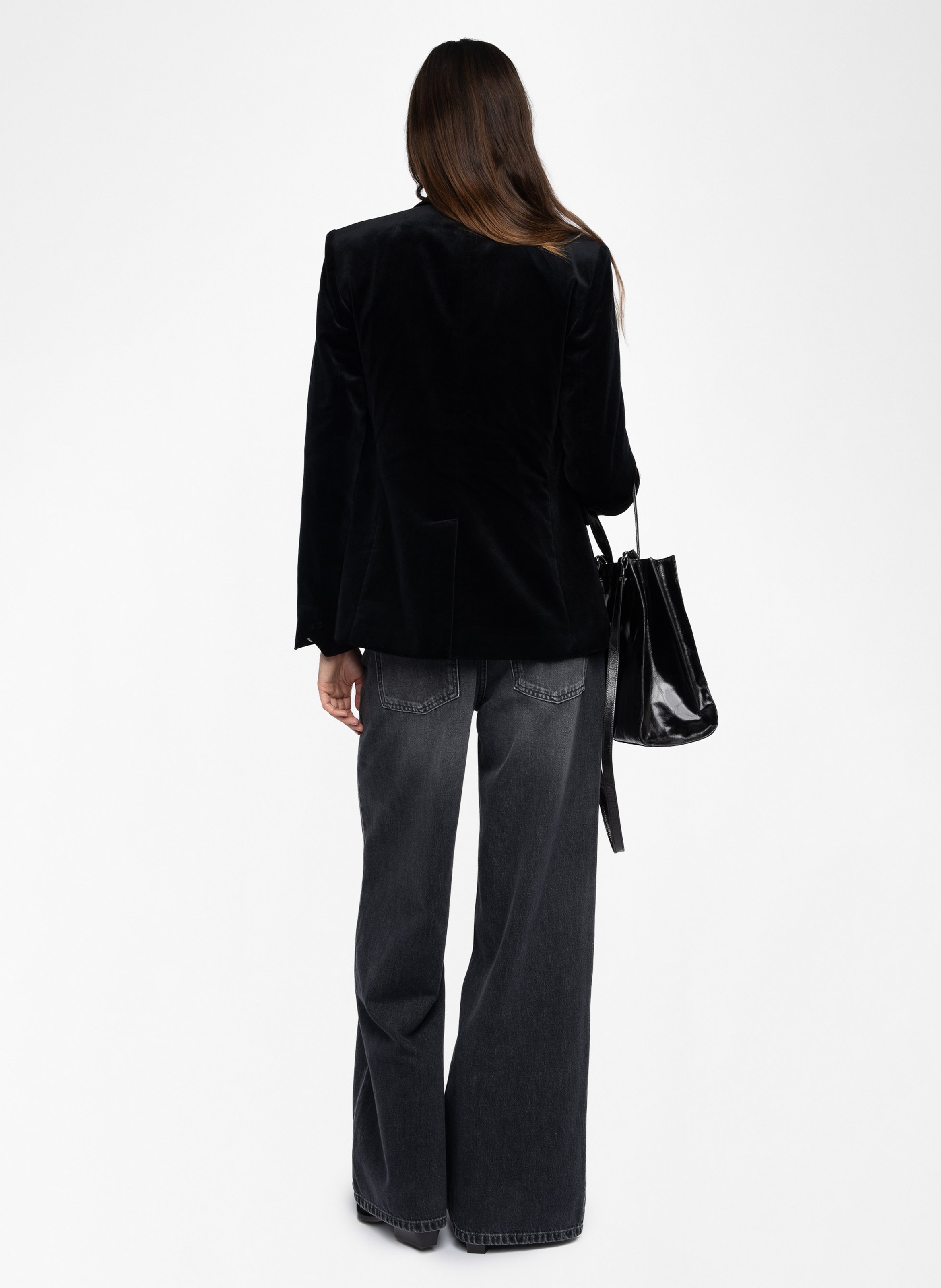 Fluwelen katoenen blazer in marineblauw ZADIG&VOLTAIRE Zwart