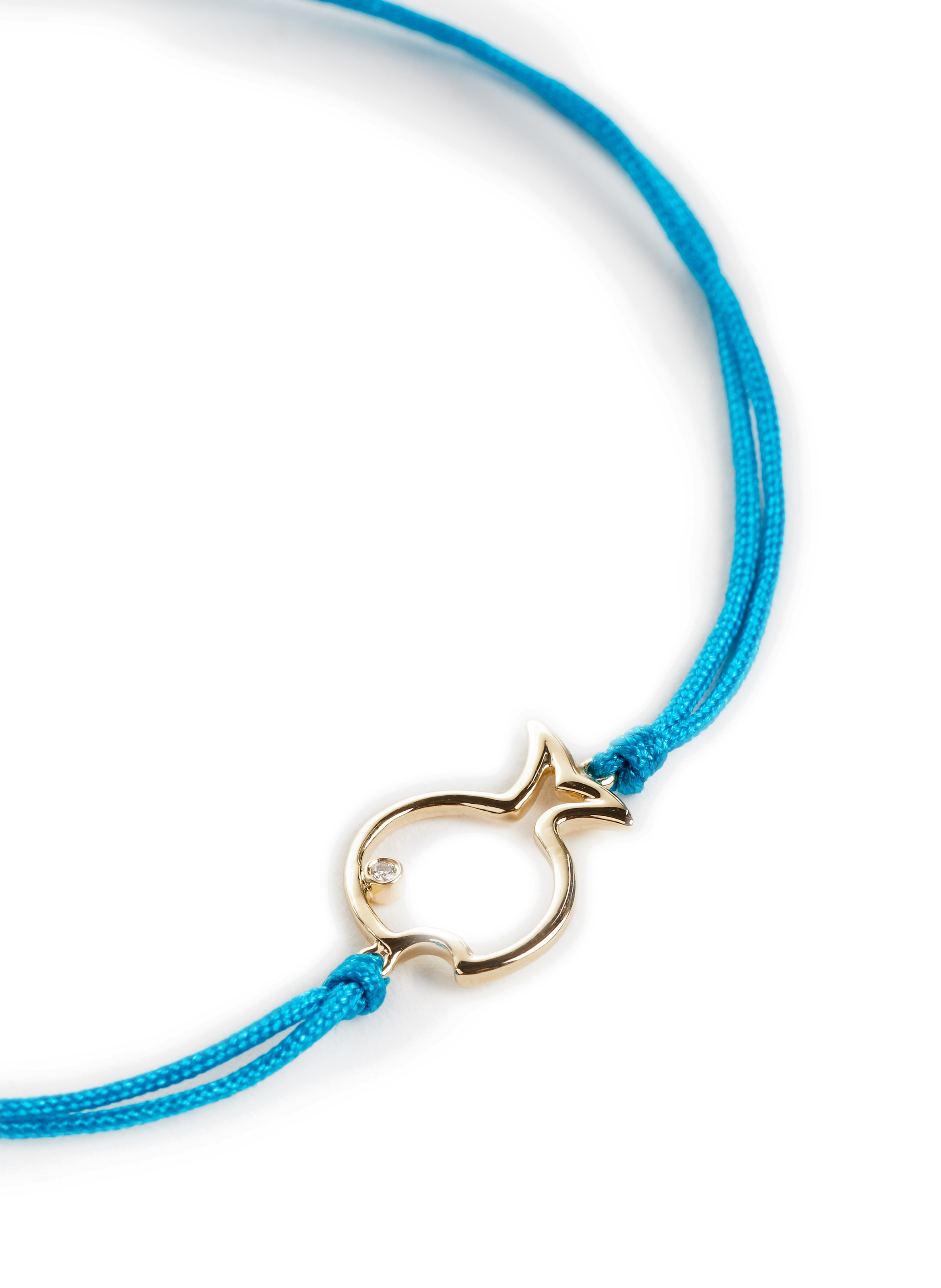 Bracelet cordon en or et diamant