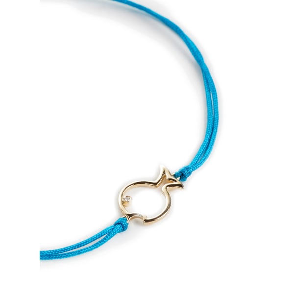 Bracelet cordon en or et diamant