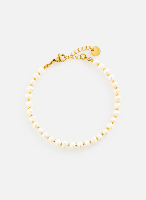 Bracelet avec perles d'eau douce DoréAU PRINTEMPS PARIS 