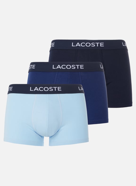 Pack of three recycled organic cotton boxers Multicolour by LACOSTE LACOSTE Pack of three recycled organic cotton boxers Multicolour