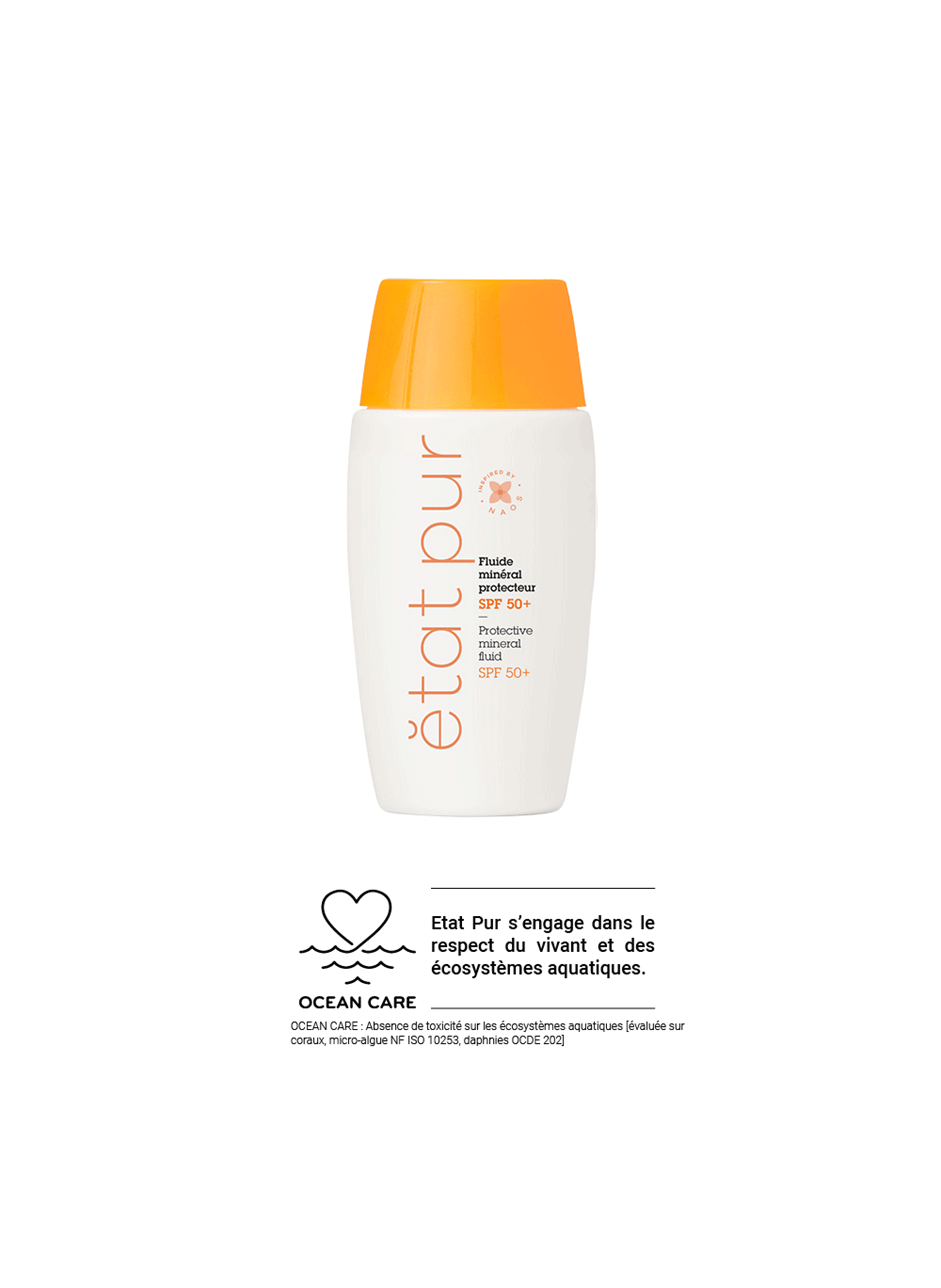 Le fluide minéral solaire SPF50+ ETAT PUR No color