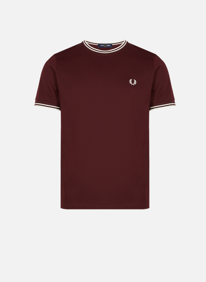 Patchwork-effect cotton T-shirt FRED PERRY