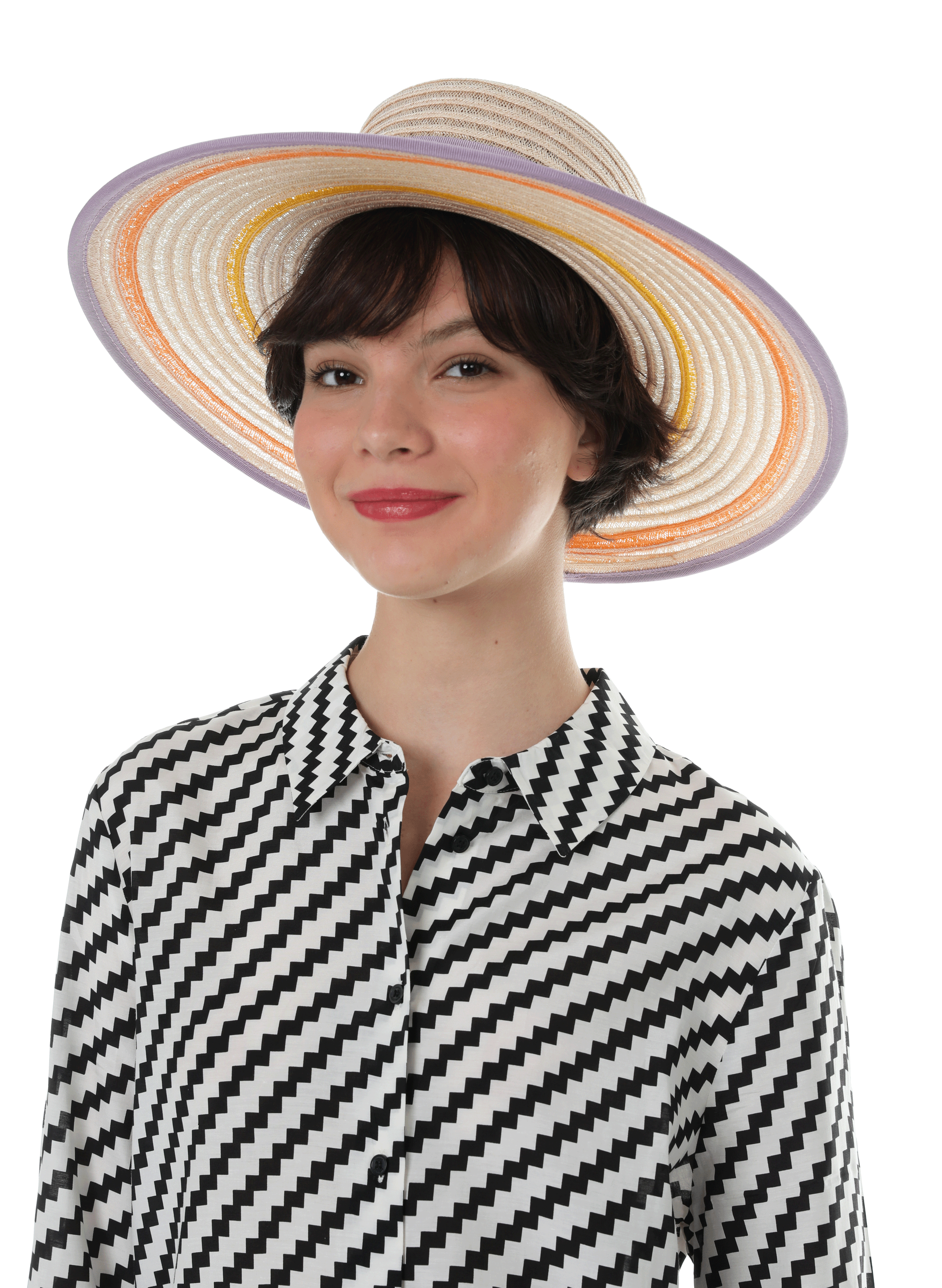 Chapeau Annie en paille  DESTREE Multicolore