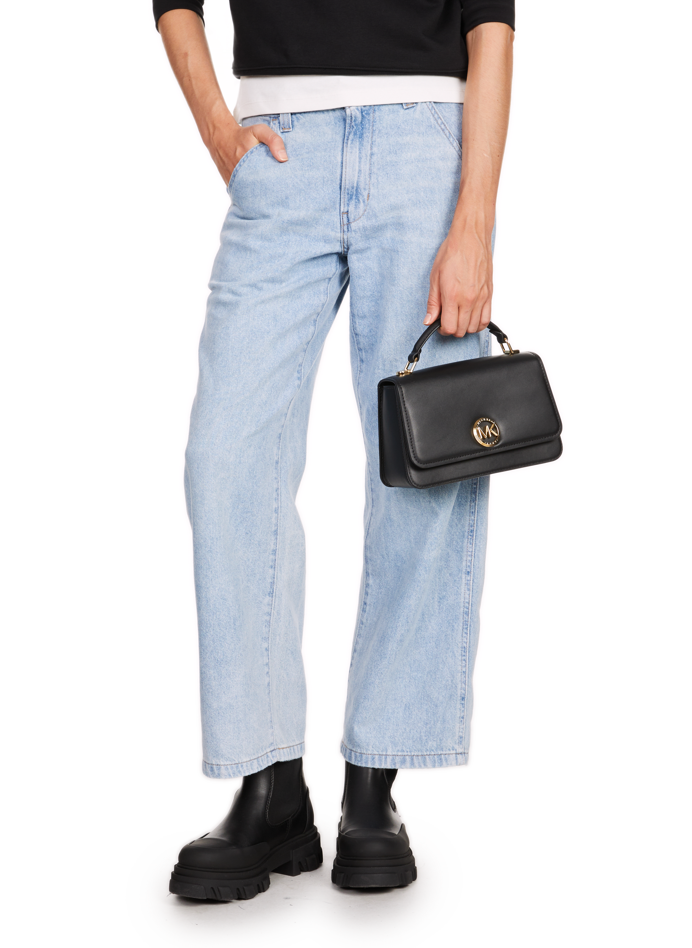 Cleo leather handbag Black