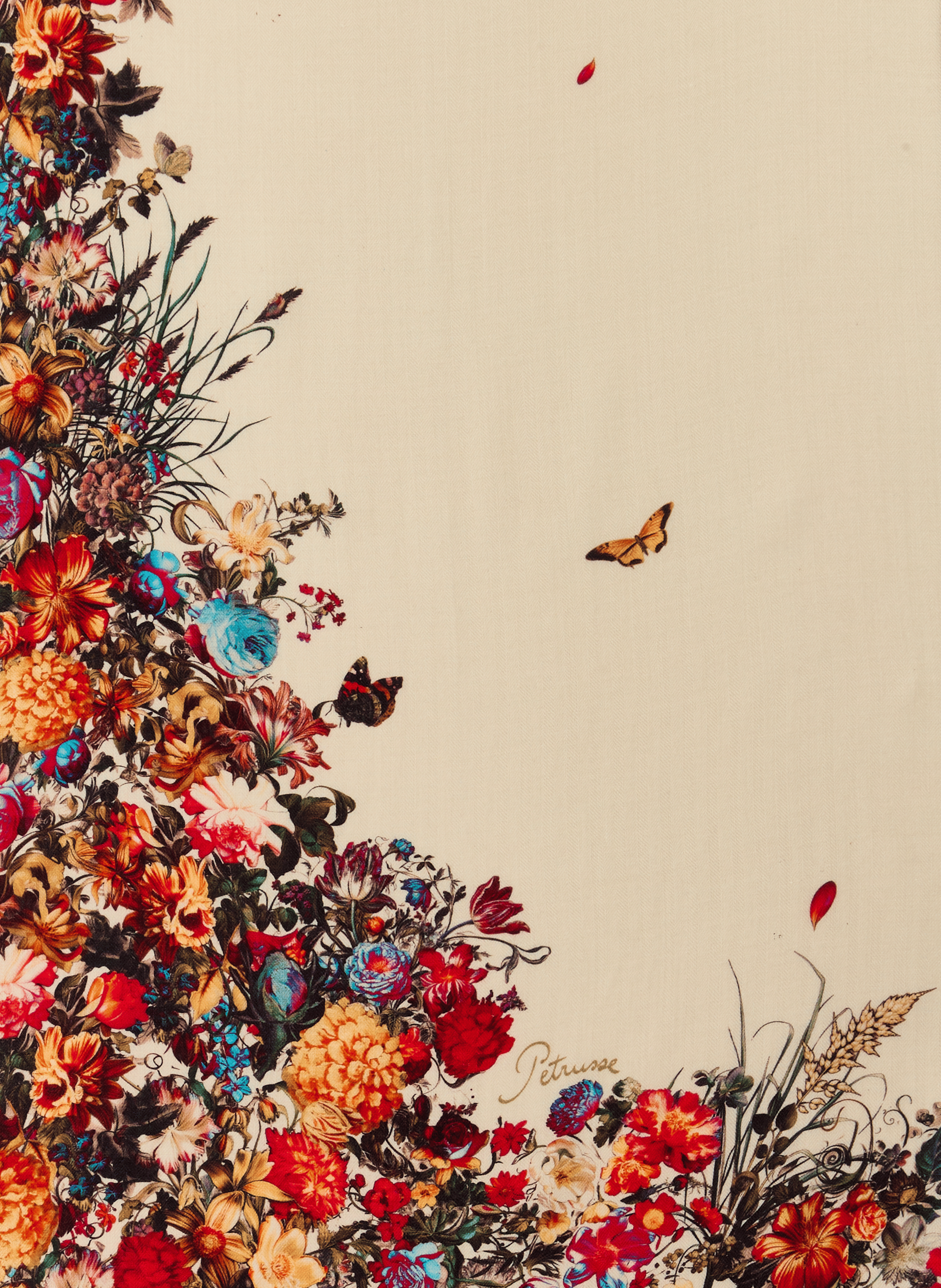 Printed Cascade Stole PETRUSSE Beige