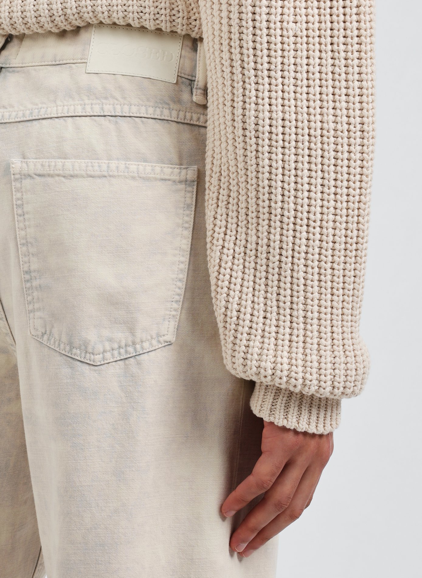 Faded cotton jeans CLOSED Grey