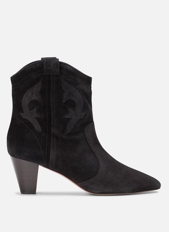Bottines en cuir de vachette casey Noir by BA&SH BA&SH Bottines en cuir de vachette casey Noir