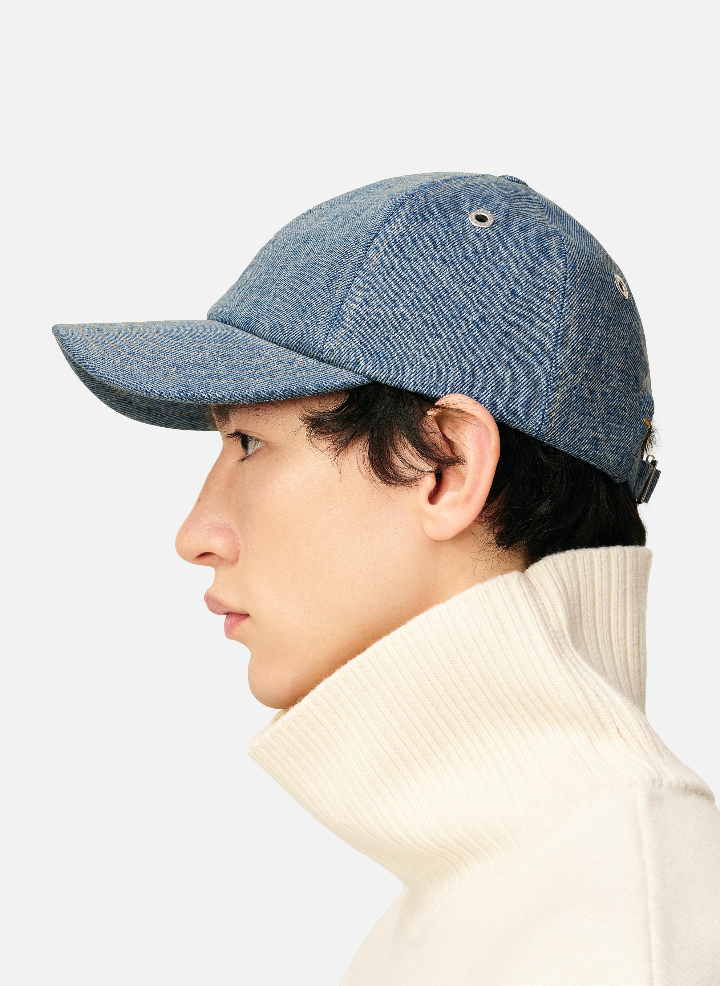 Casquette broderie ami de coeur en coton unisexe AMI PARIS Bleu