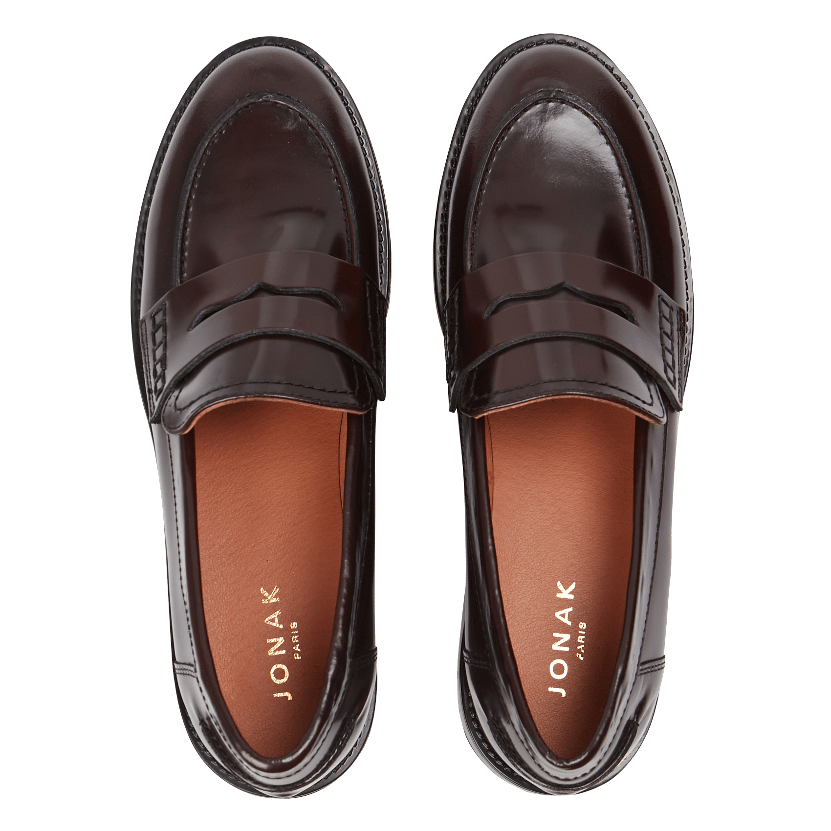 Mocassins en cuir mirna JONAK Rouge