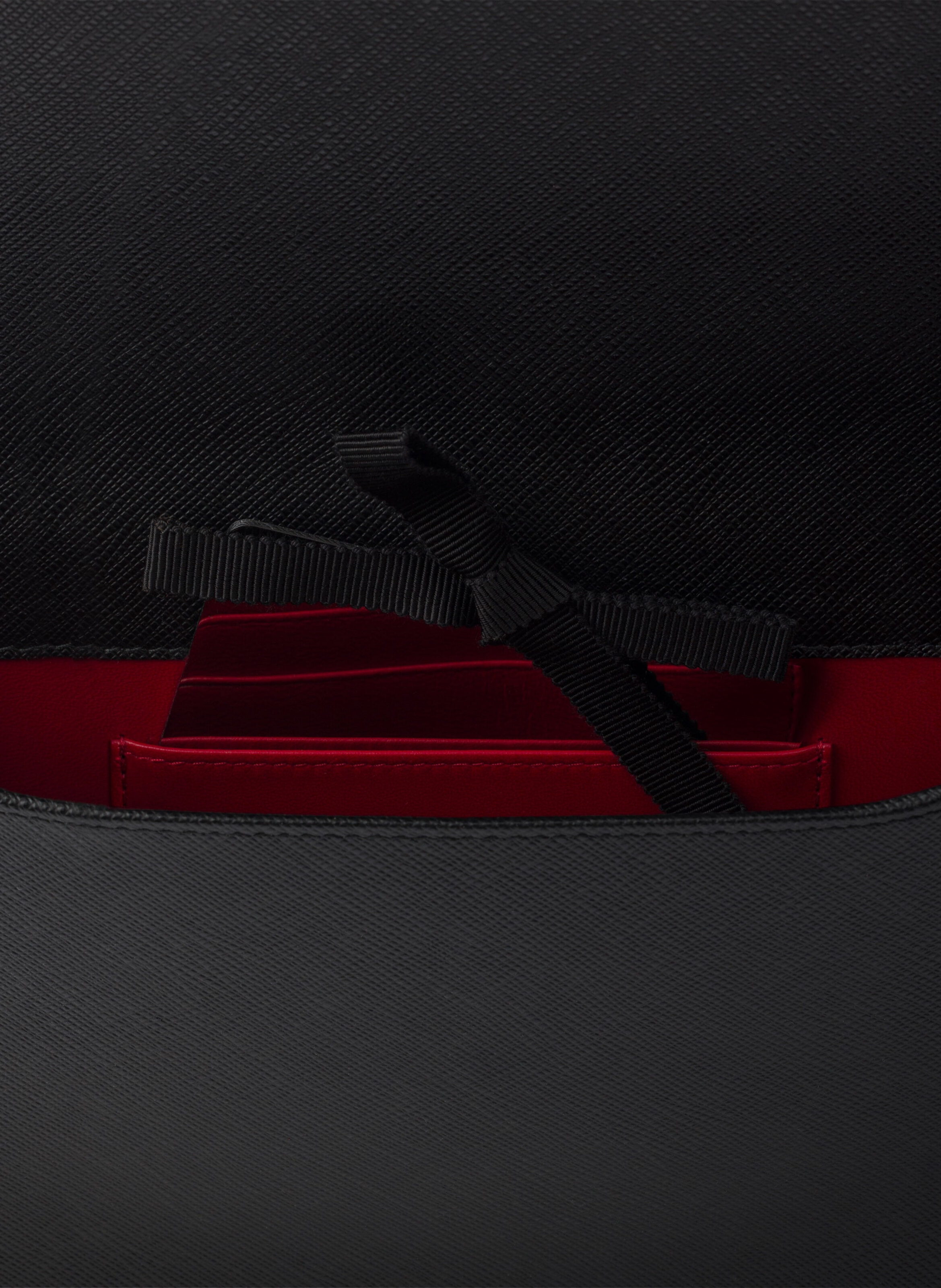 Mini-sac en cuir saffiano PRADA Noir