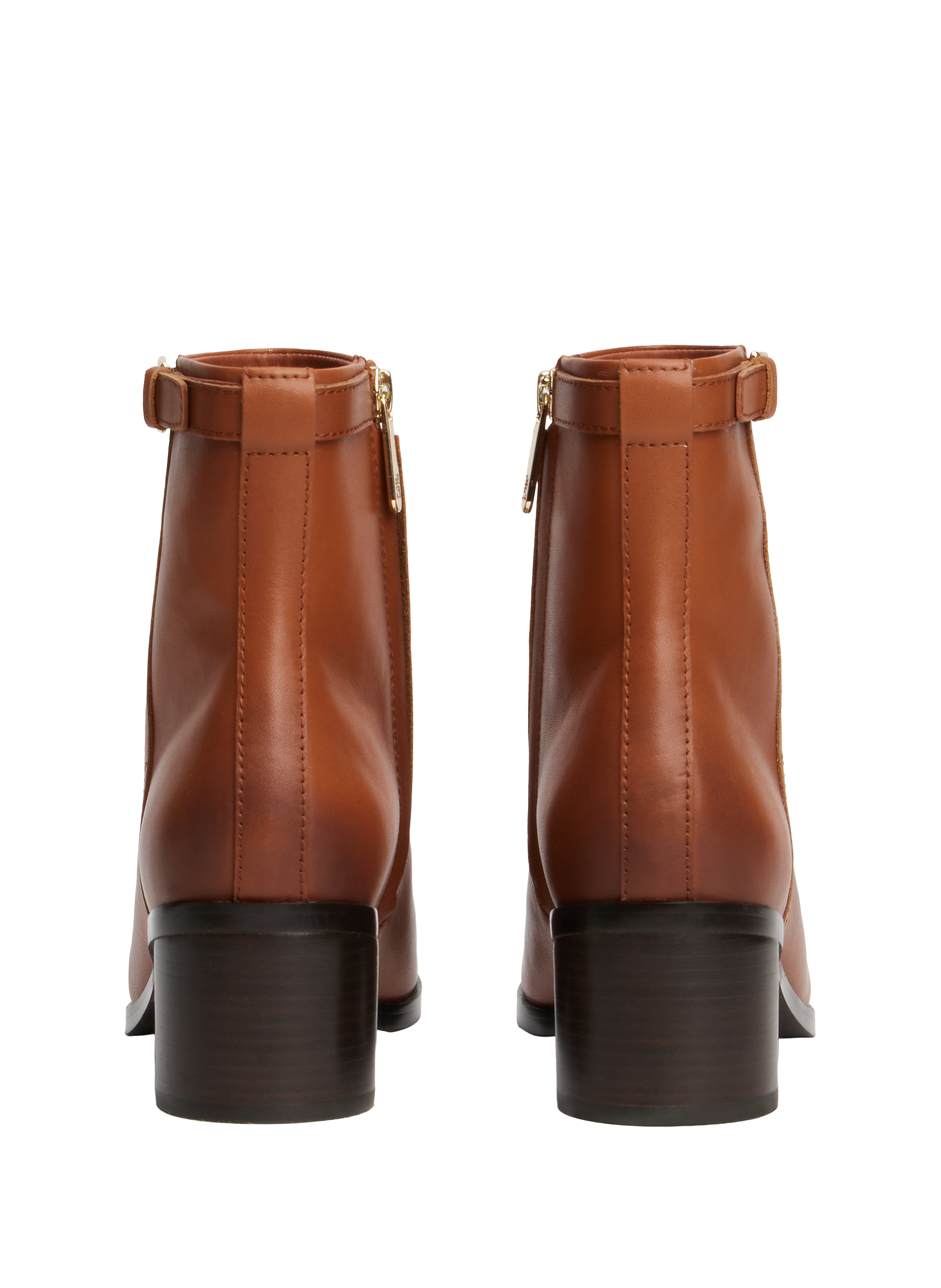 Ankle boots with silver tips TOMMY HILFIGER Brown