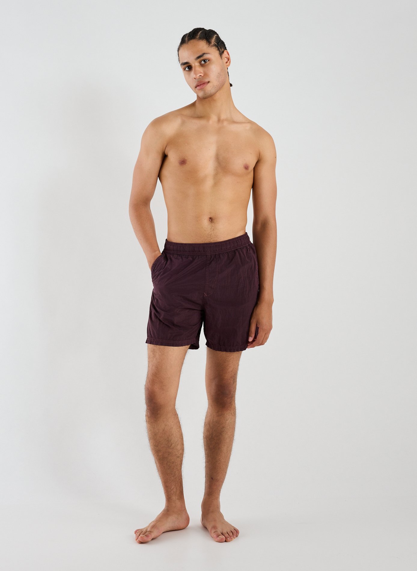 Short de bain  STONE ISLAND Rouge