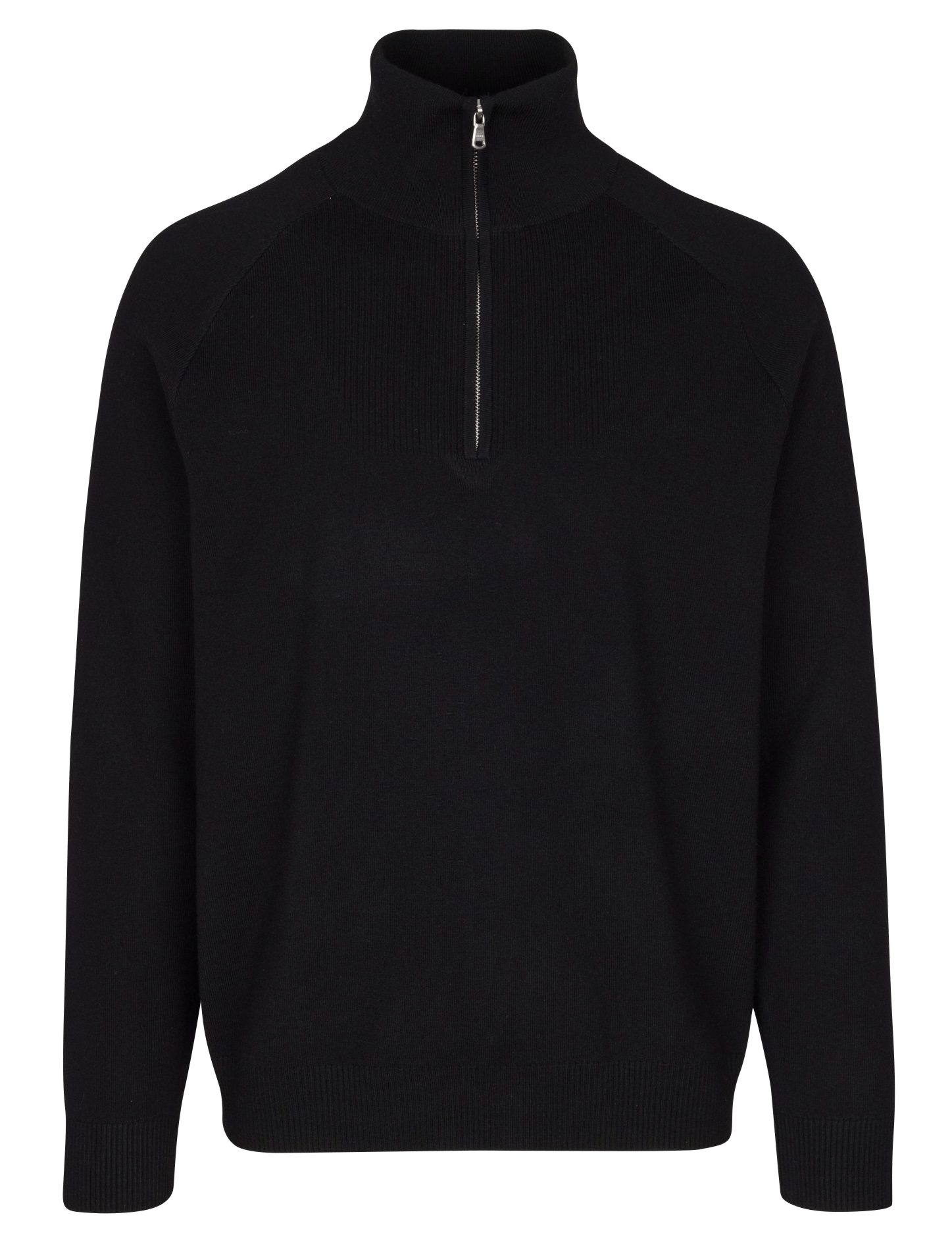 Pull droit uni à col montant zippé IKKS Noir
