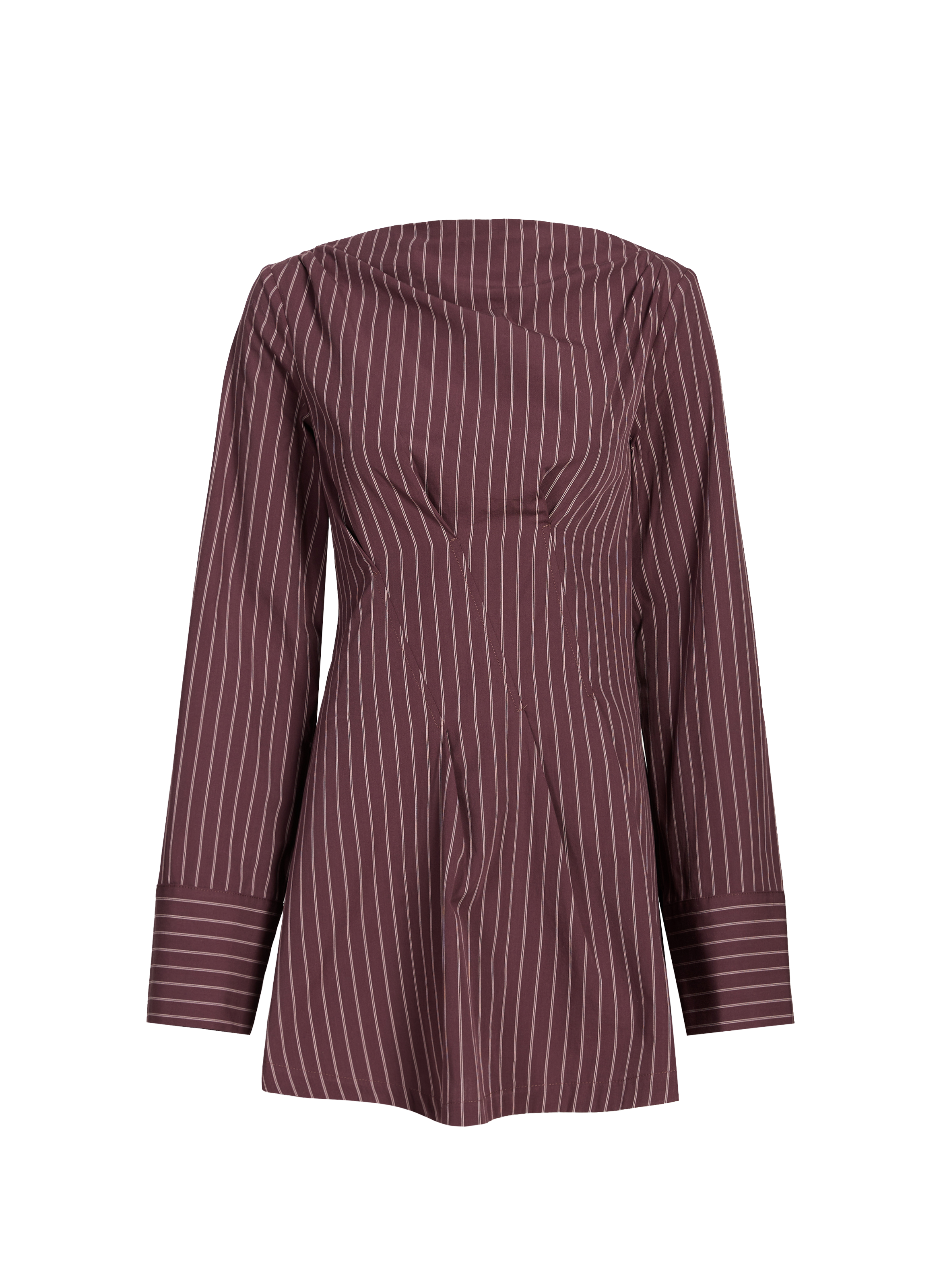 Robe courte rayée en coton TOPSHOP Rouge