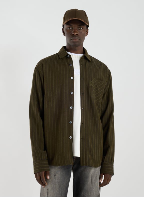 Chemise à rayures Marron by CALEB CALEB Chemise à rayures Marron